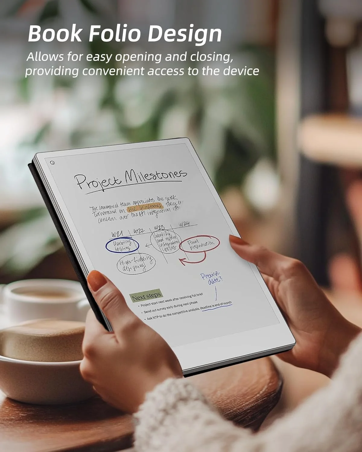 کاور Zuooiec برای Remarkable Paper Pro 11.8 اینچی، جلد محافظ باریک و سخت با قابلیت خواب/بیدار شدن خودکار و جای قلم، مناسب برای تبلت Remarkable Paper Pro مدل 2024، مشکی