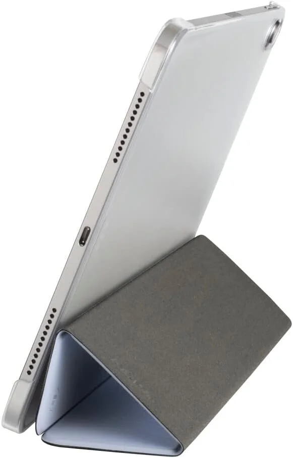 کیف تبلت هوشمند Hama مناسب برای آیپد ایر نسل 4 سال 2020 / نسل 5 سال 2022 سایز 10.9 اینچ، کاور محافظ تبلت اپل با قابلیت استند، پشت شفاف، درب آهنربایی - یاسی