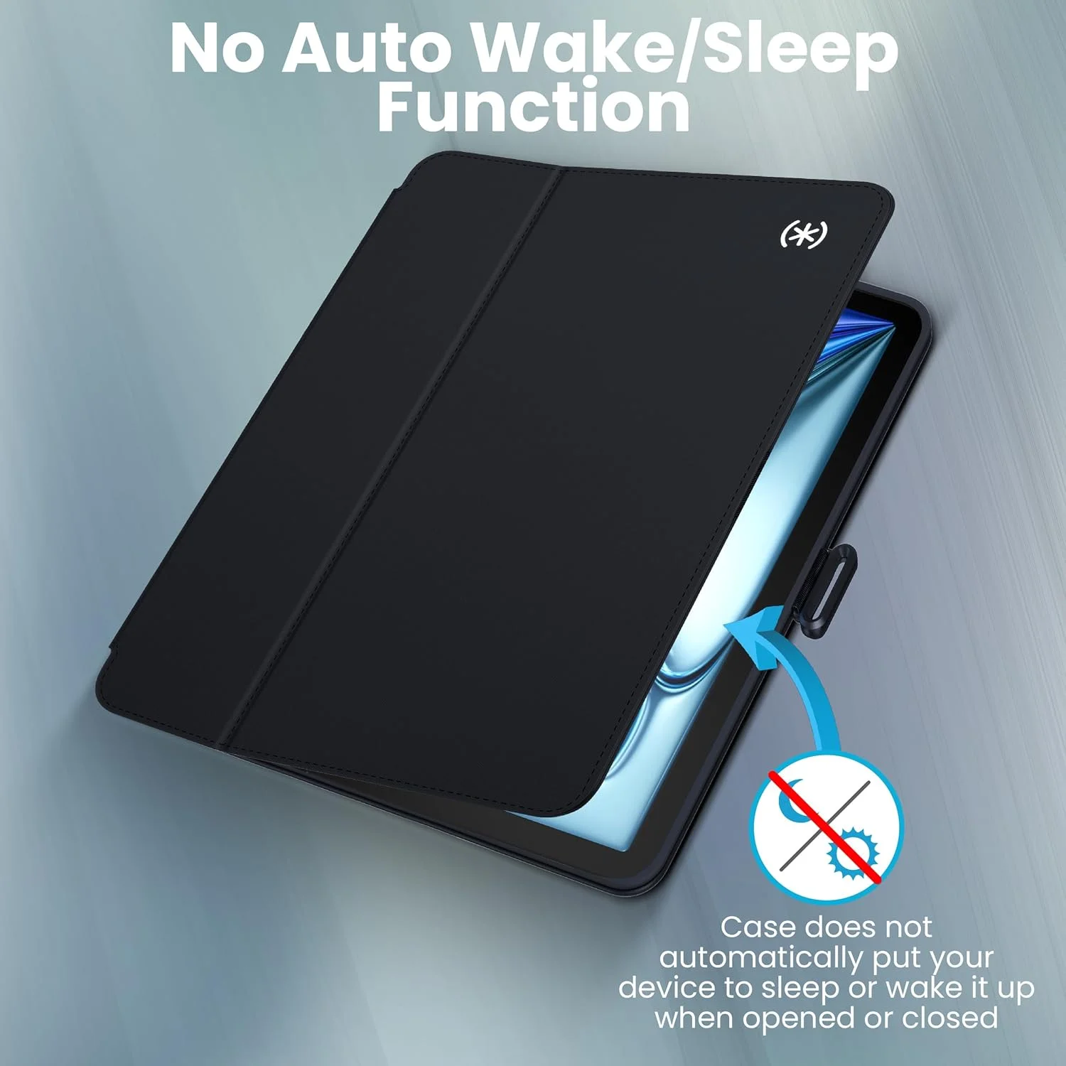 کیف اسپک برای آیپد پرو (2024) 11 اینچی - محافظت از افتادن و دوربین، پایه باریک چند حالته، Balance Folio، نگهدارنده اپل پنسل - مشکی/مشکی/سفید