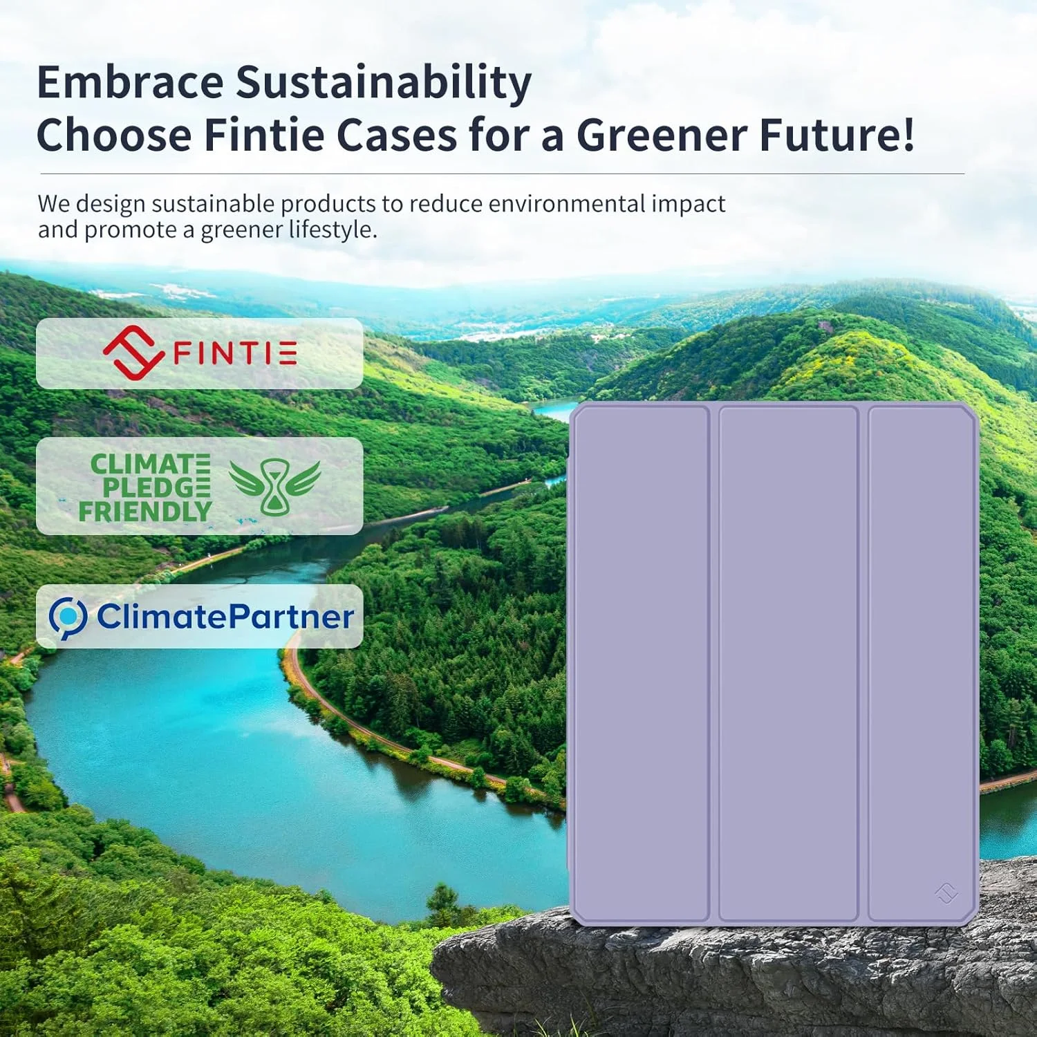 کیف باریک ترکیبی Fintie برای آیپد ایر ۱۳ اینچی (M2) ۲۰۲۴، کاور ضد ضربه با [نگهدارنده مداد داخلی] و پشت شفاف، بنفش یاسی