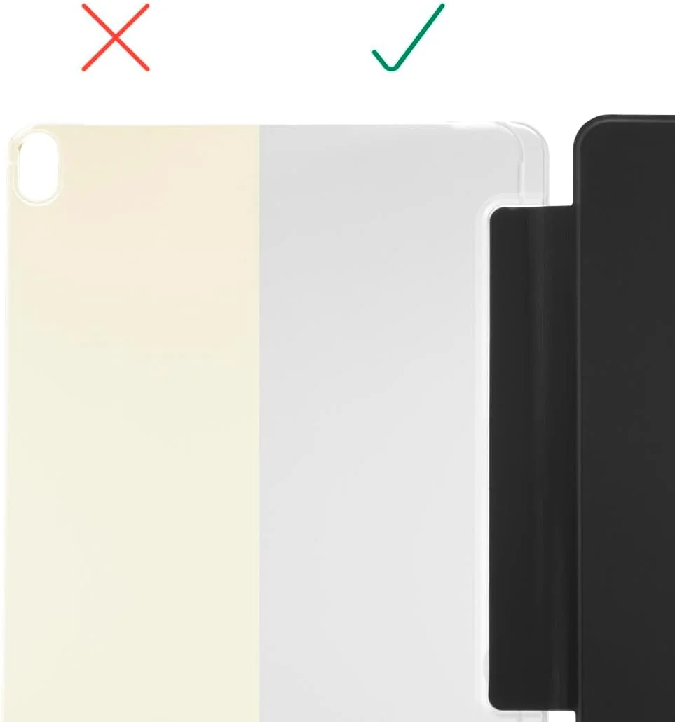 کیف تبلت شفاف تاشو با محفظه قلم برای اپل آیپد ایر ۱۳ اینچ (۲۰۲۵)، SW