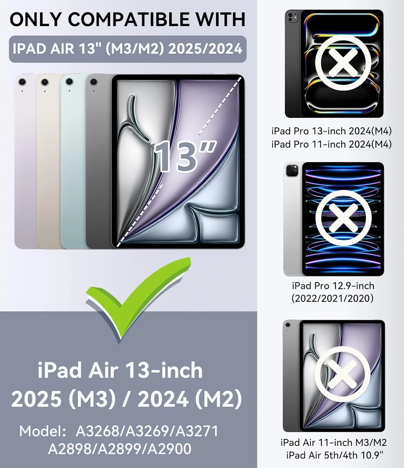 کاور OKP برای آیپد ایر ۱۳ اینچ M3 (2025)، برای آیپد ایر ۱۳ اینچ M2 (2024)، کاور محافظتی مقاوم در برابر ضربه و بادوام آیپد ایر ۱۳ اینچی با جای مداد و پایه داخلی، مشکی+قرمز