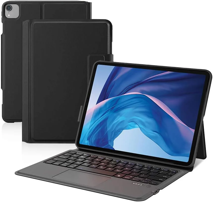 کیبورد Ewin با ترکپد برای آیپد ایر 4 10.9 اینچ 2020، کیبورد بلوتوث بیسیم با جای مداد کیبورد Ewin با ترکپد برای آیپد ایر 4 10.9 اینچ 2020، کیبورد بلوتوث بیسیم با جای مداد