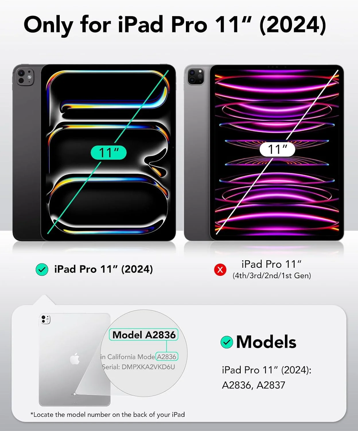 کاور ایستاده عمودی تبلت ESR مناسب برای آیپد پرو 11 اینچ M4 (نسل پنجم 2024)، زوایای مختلف استند، کاور فوق العاده پایدار با نگهدارنده قلم، سری Flip، قهوه ای