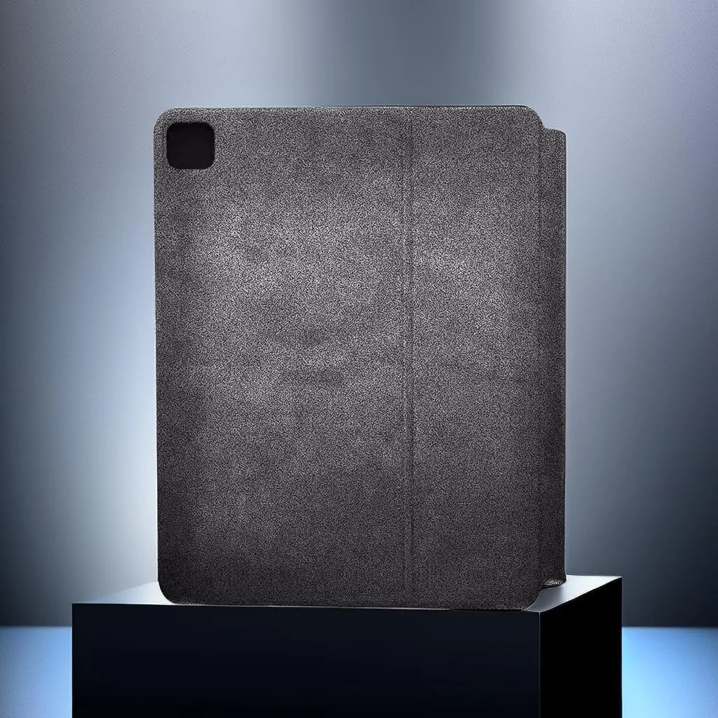 کیبورد تبلت آلکانترا دست ساز دو طرفه TYXDKJ سازگار با آیپد پرو 12.9 اینچی نسل 3/4/5 (مشکی)