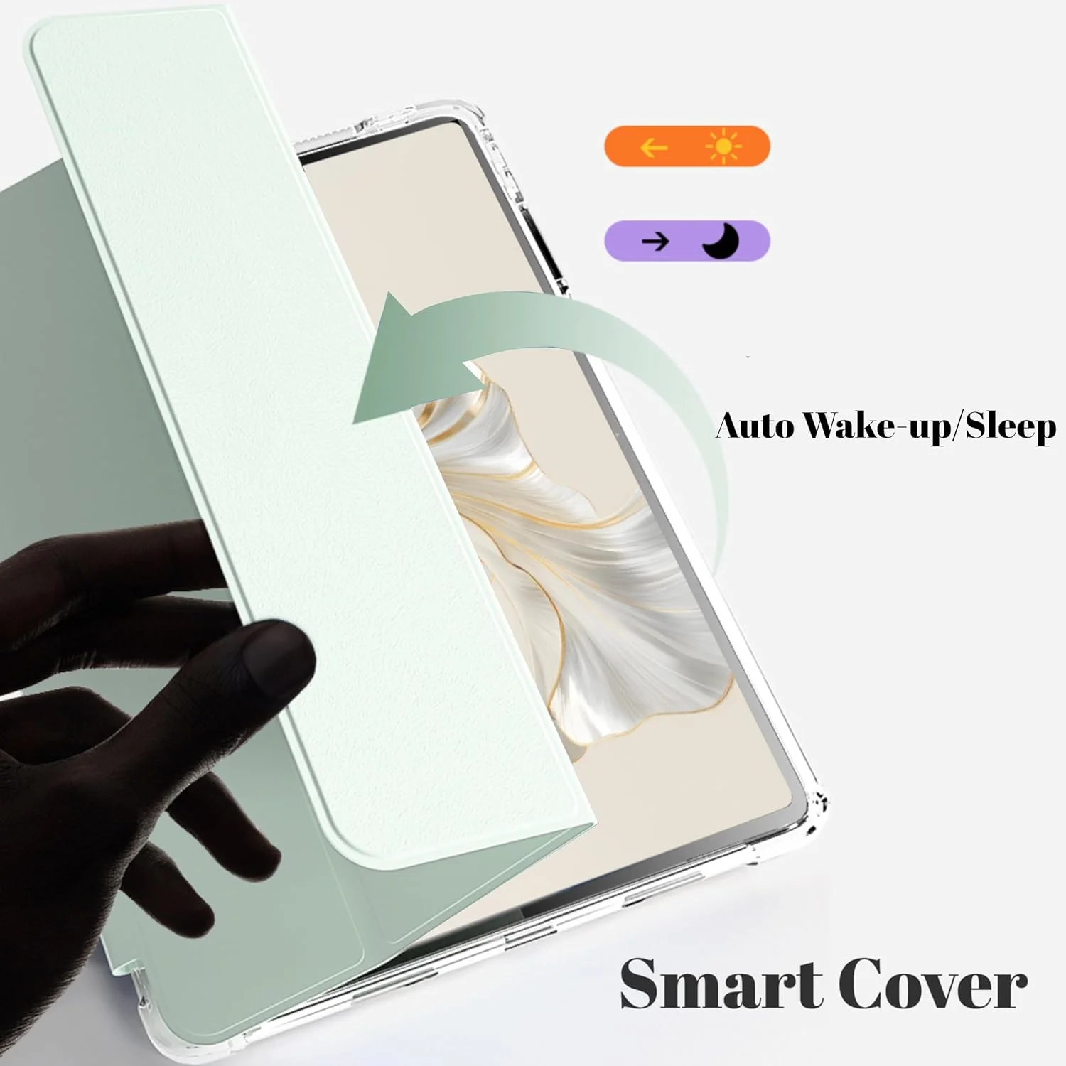 کاور نسلين سازگار با تبلت آنر پد 9 اینچ 12.1 مدل 2024، کاور باریک و سبک TPU ضد ضربه با قاب پشتی شفاف محافظ برای تبلت آنر پد 9 اینچ 12.1 مدل 2024 (مشکی)