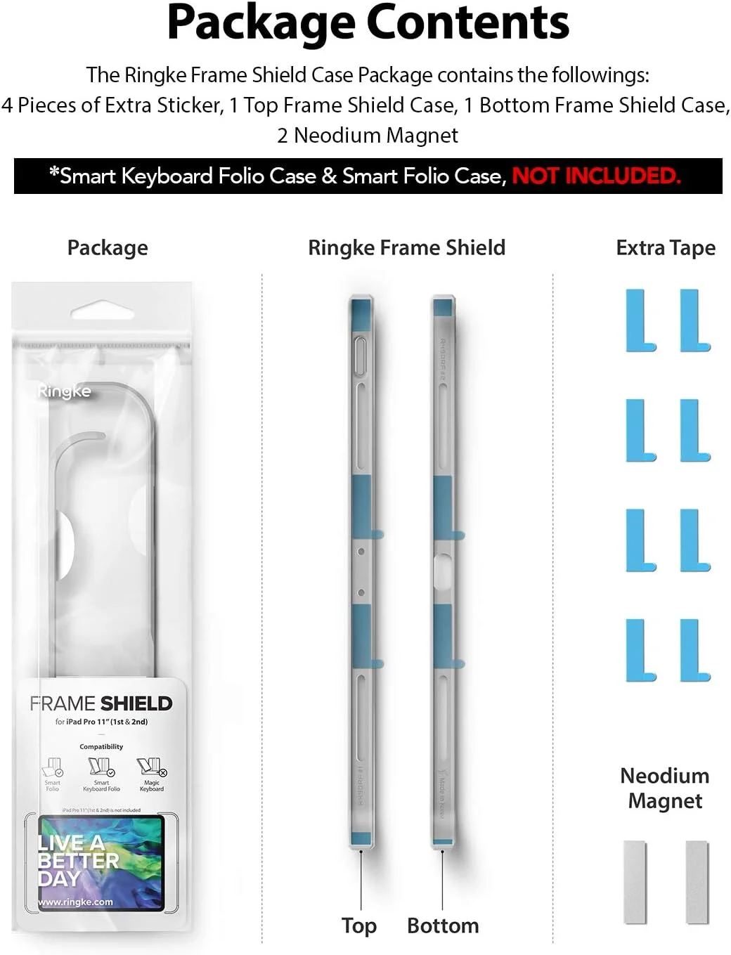 Ringke Frame Shield Compatible with iPad Pro 11" (2020) - Matte Silver