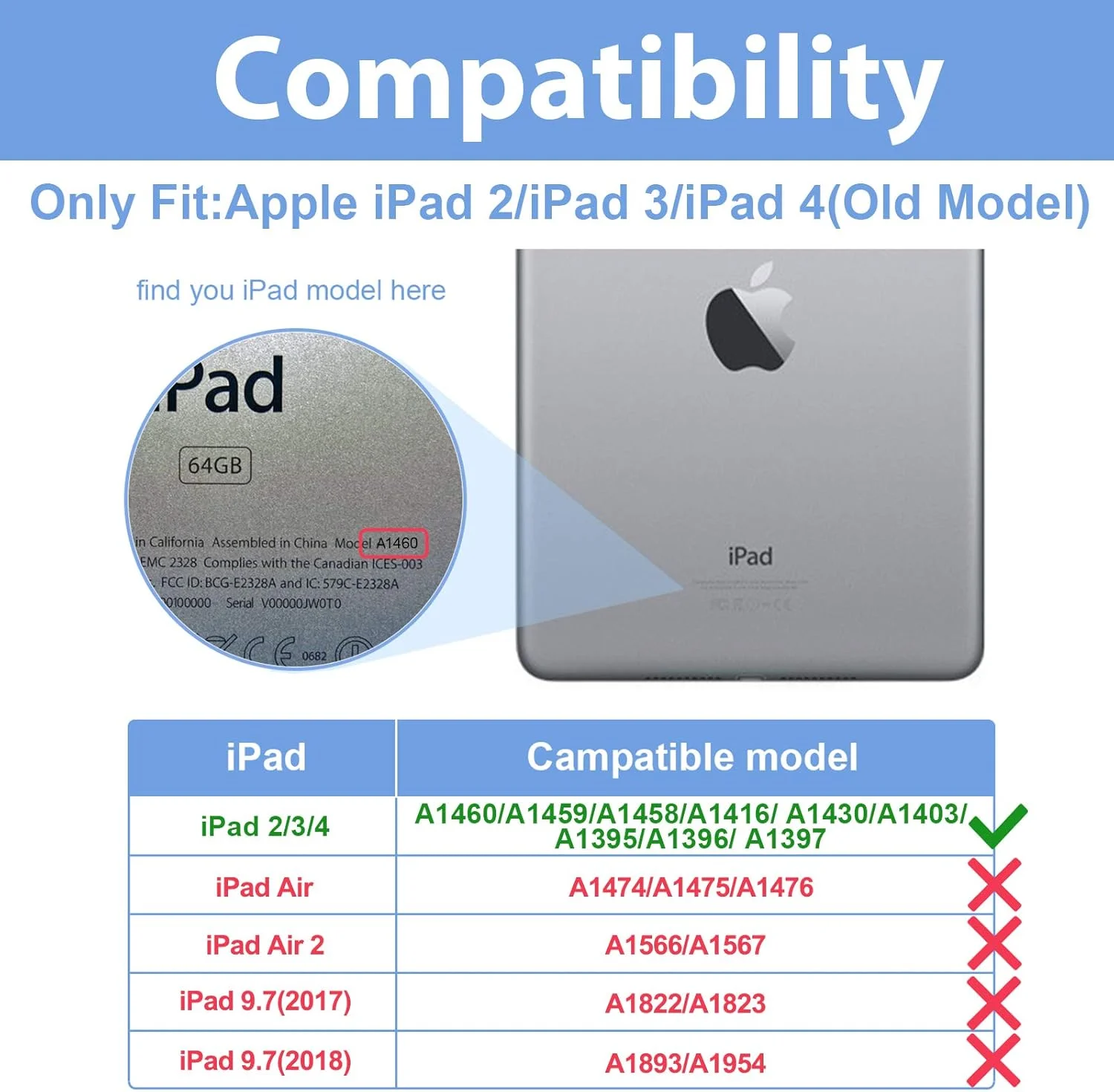 محافظ آیپد پروکیس مدل iPad 2 3 4 (مدل قدیمی)، قاب محافظ چرخشی 360 درجه ضد ضربه و مقاوم برای اپل آیپد 2/آیپد 3/آیپد 4 - مشکی