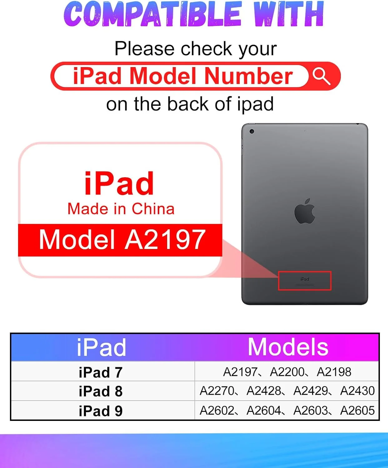 کاور تبلت Uppuppy مناسب برای آیپد نسل 9/8/7 با سایز 10.2 اینچ، دخترانه، طرح پروانه آبی، دارای جای قلم، طراحی زیبا و منحصر به فرد برای آیپد نسل 7/8/9 مدل A2602 A2270 A2197