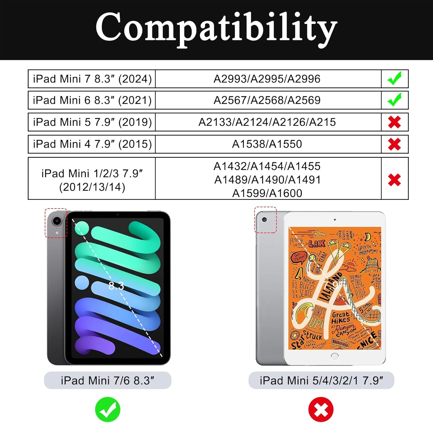کاور محافظ Soke مناسب برای آیپد مینی 7 (A17 Pro) 2024 / مینی 6 2021 با صفحه نمایش 8.3 اینچی، دارای محافظ صفحه نمایش داخلی و پایه نگهدارنده، کاور محافظ تمام بدنه مقاوم برای اپل مینی نسل 7/6 - مشکی