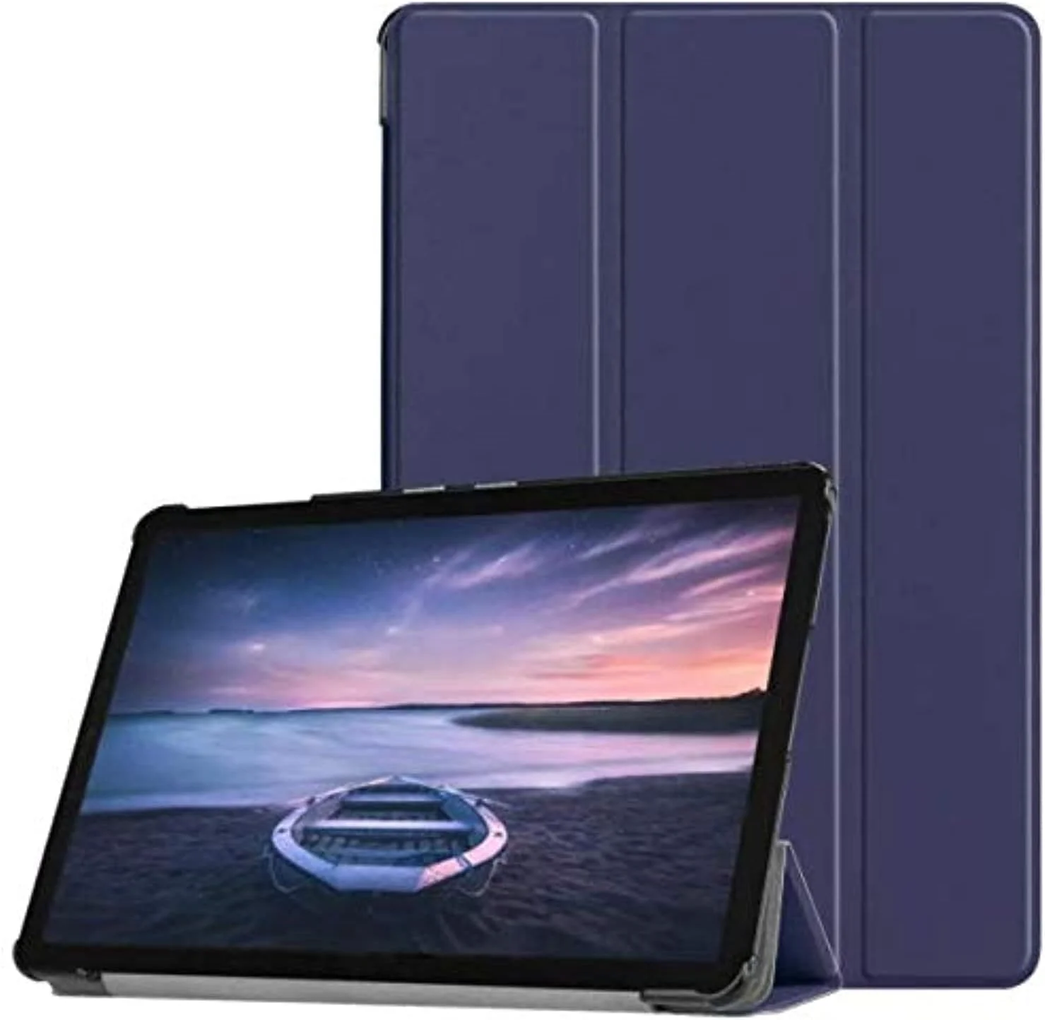 کیف محافظ تبلت سامسونگ گلکسی تب S4 10.5 مدل SM-T830 SM-T835، کاور هوشمند، جلد تبلت تاشو (آبی)