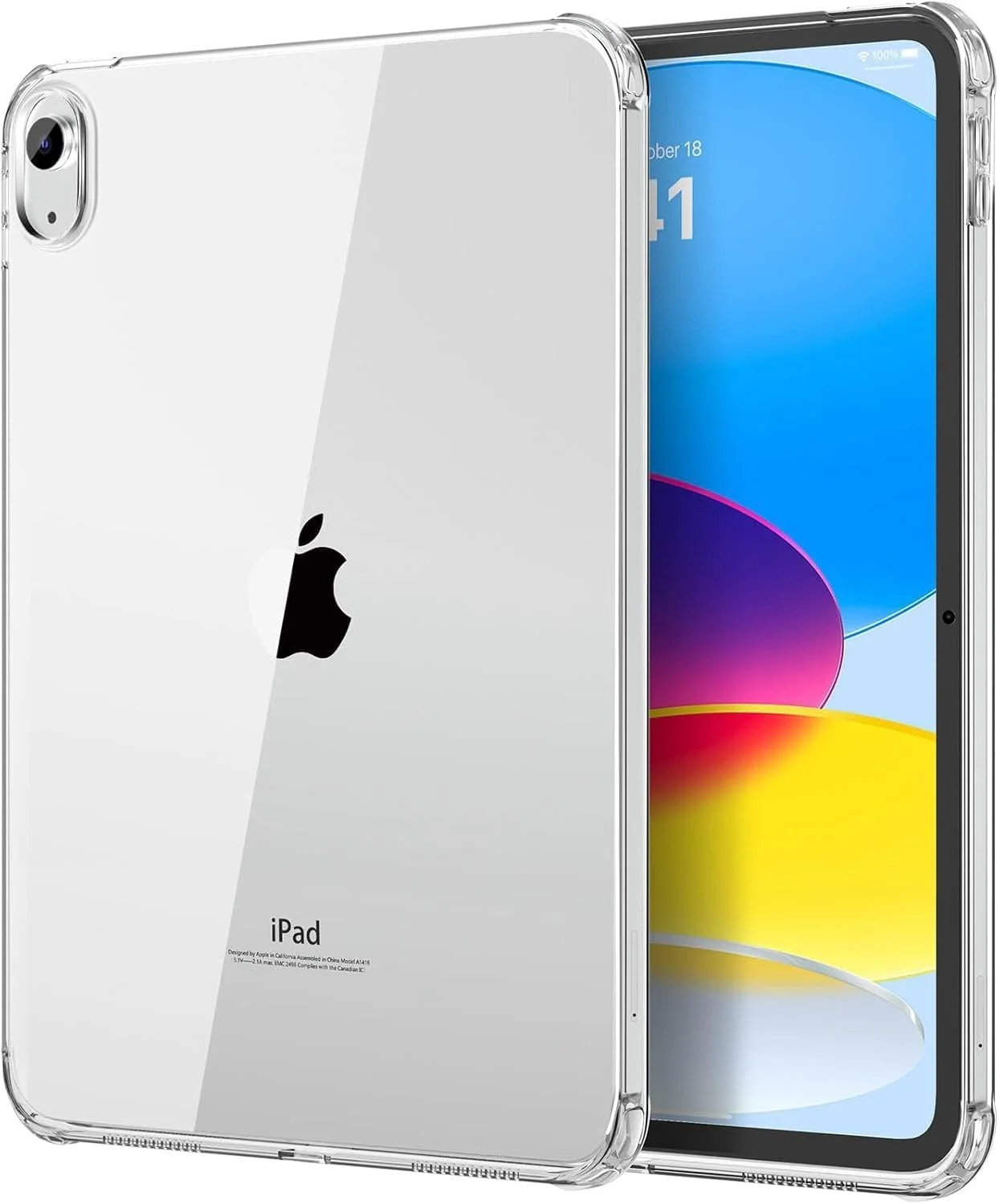 کاور آیپد A16 نسل 11 اینچی 11 اینچ 2025 / آیپد نسل 10 اینچی 10.9 اینچ 2022، محافظ باریک و شفاف TPU [پشتیبانی از Touch ID و شارژ Apple Pencil Pro]، شفاف