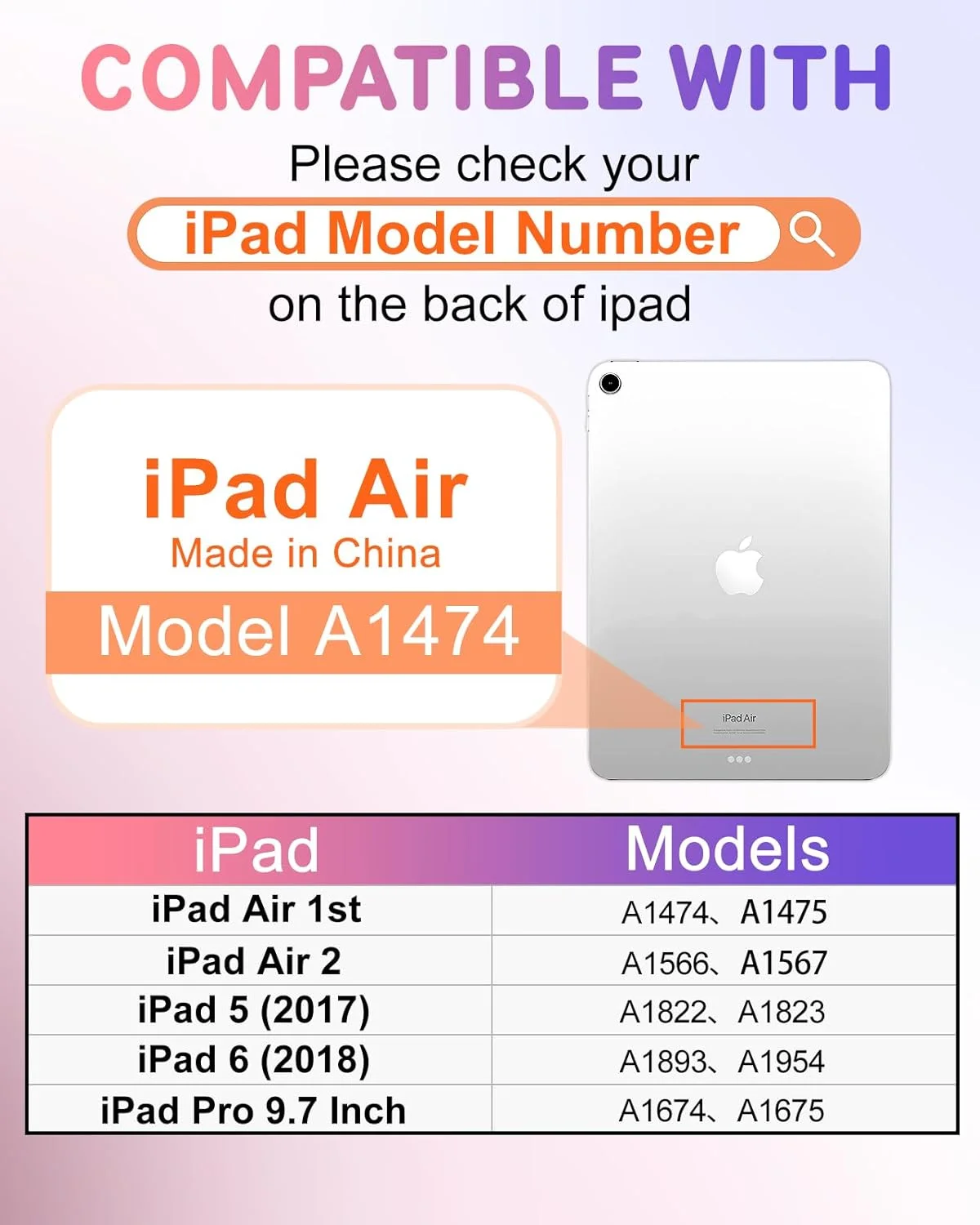 کیف Kidcube مناسب برای آیپد نسل 5 و 6، آیپد ایر نسل 1 و 2، آیپد پرو 9.7 اینچی، کاور دخترانه فانتزی با جای قلم، طرح توت فرنگی زیبا و بامزه، حالت استند و قابلیت بیدار/خواب خودکار