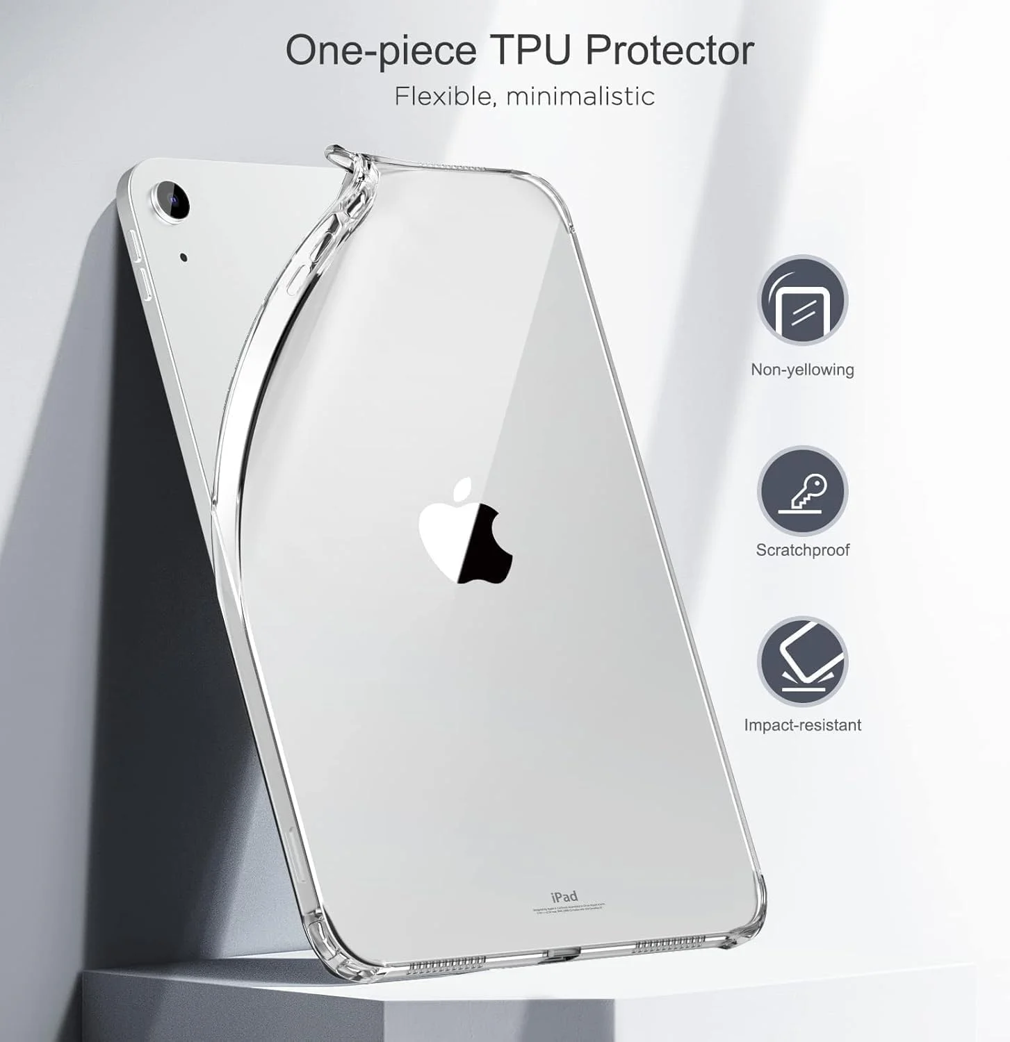 کاور آیپد A16 نسل 11 اینچی 11 اینچ 2025 / آیپد نسل 10 اینچی 10.9 اینچ 2022، محافظ باریک و شفاف TPU [پشتیبانی از Touch ID و شارژ Apple Pencil Pro]، شفاف