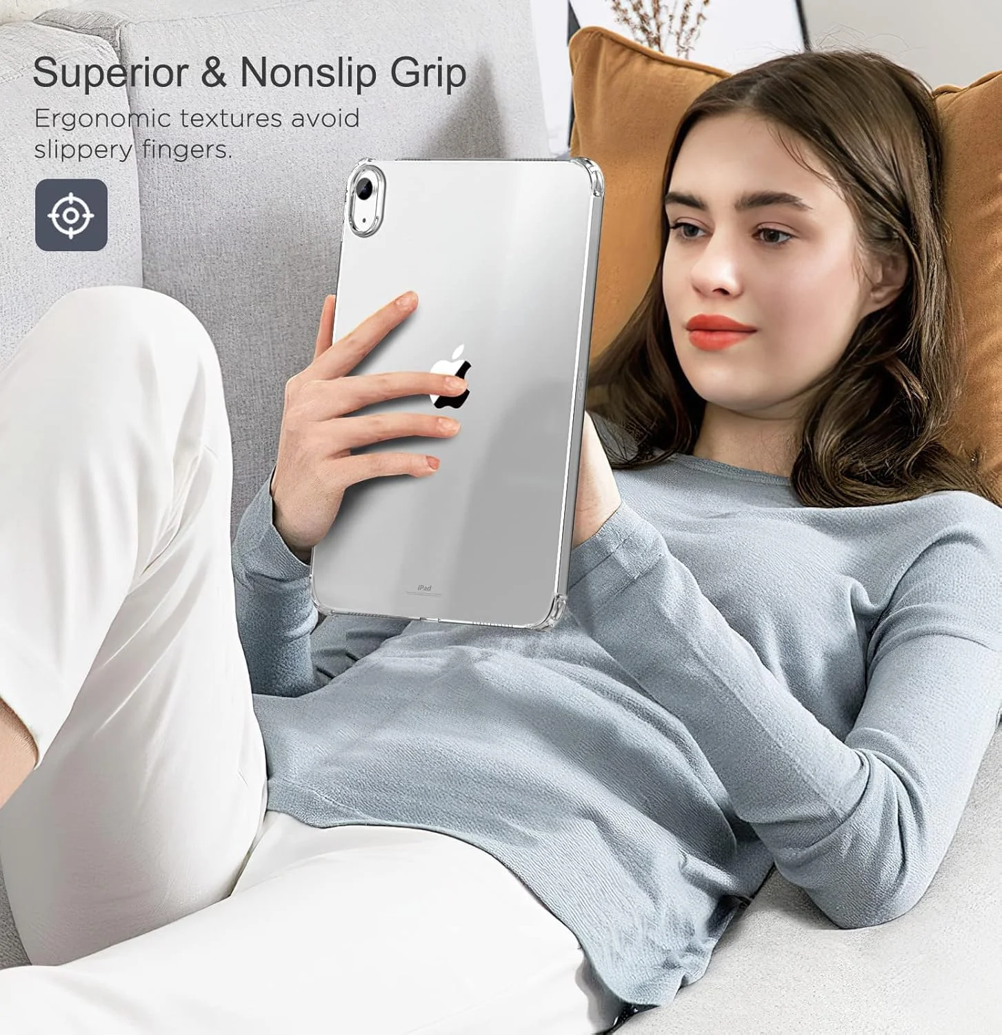 کاور آیپد A16 نسل 11 اینچی 11 اینچ 2025 / آیپد نسل 10 اینچی 10.9 اینچ 2022، محافظ باریک و شفاف TPU [پشتیبانی از Touch ID و شارژ Apple Pencil Pro]، شفاف