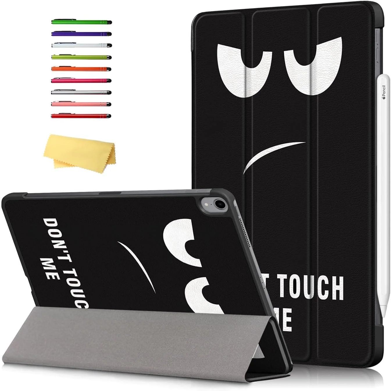 کاور یو یو کاورز برای آیپد (A16) نسل 11 اینچی 11 اینچ 2025 و کاور آیپد نسل 10 اینچی 10.9 اینچ 2022 با استند [خواب/بیداری خودکار] چرم PU هوشمند و کاور سه تایی ضد ضربه سپر سخت، Don't Touch Me