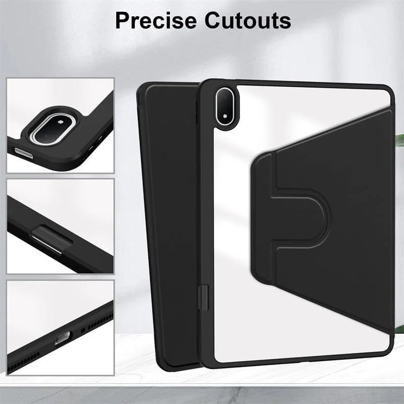 کاور محافظ تبلت Moninsta سازگار با OnePlus Pad 3 2025 [13.2 اینچ] به همراه جای قلم، کاور محافظ چند زاویه ای PC سخت آکریلیک شفاف با قابلیت بیدار و خواب خودکار برای OnePlus Pad 3 (مشکی)