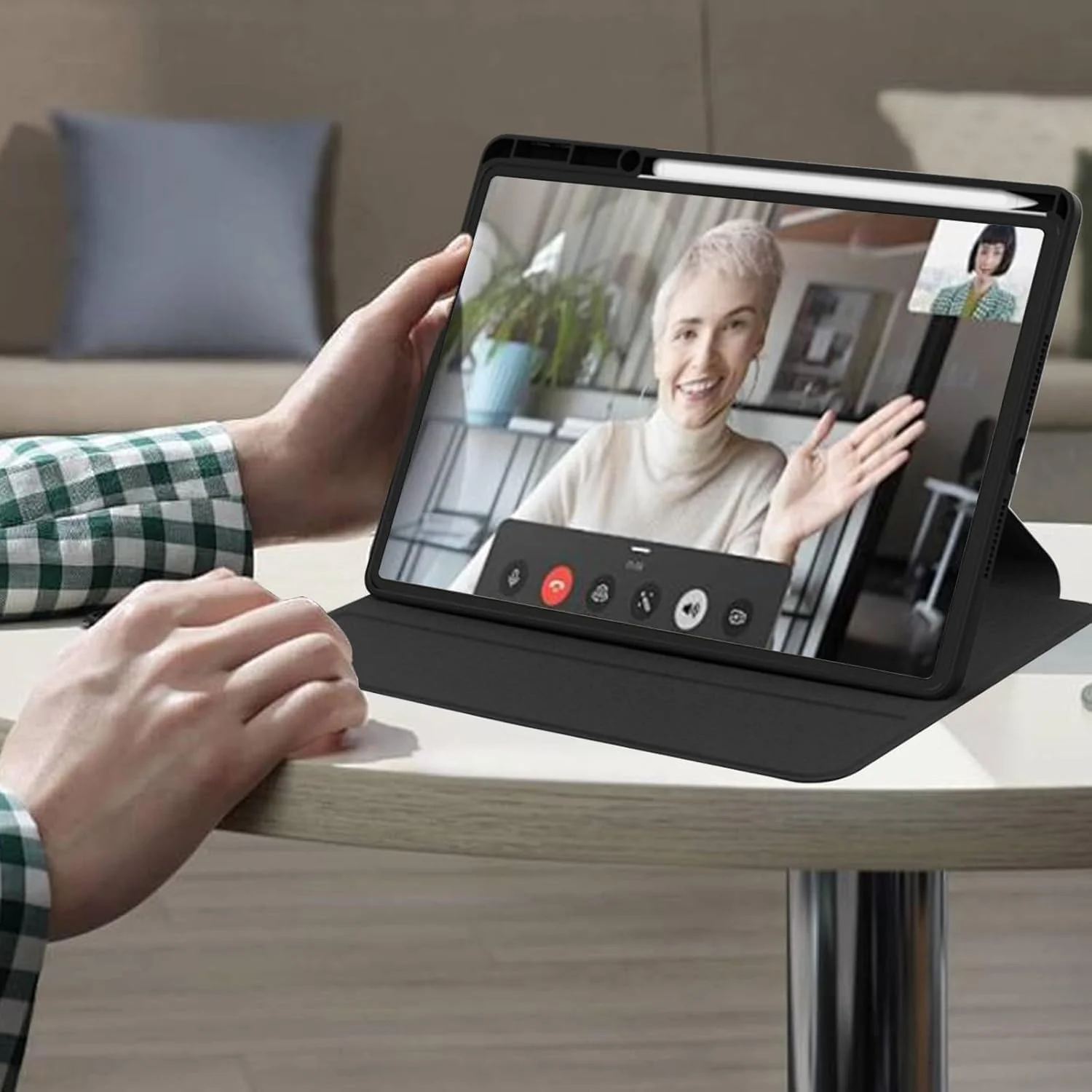 کاور محافظ تبلت Moninsta سازگار با OnePlus Pad 3 2025 [13.2 اینچ] به همراه جای قلم، کاور محافظ چند زاویه ای PC سخت آکریلیک شفاف با قابلیت بیدار و خواب خودکار برای OnePlus Pad 3 (مشکی)