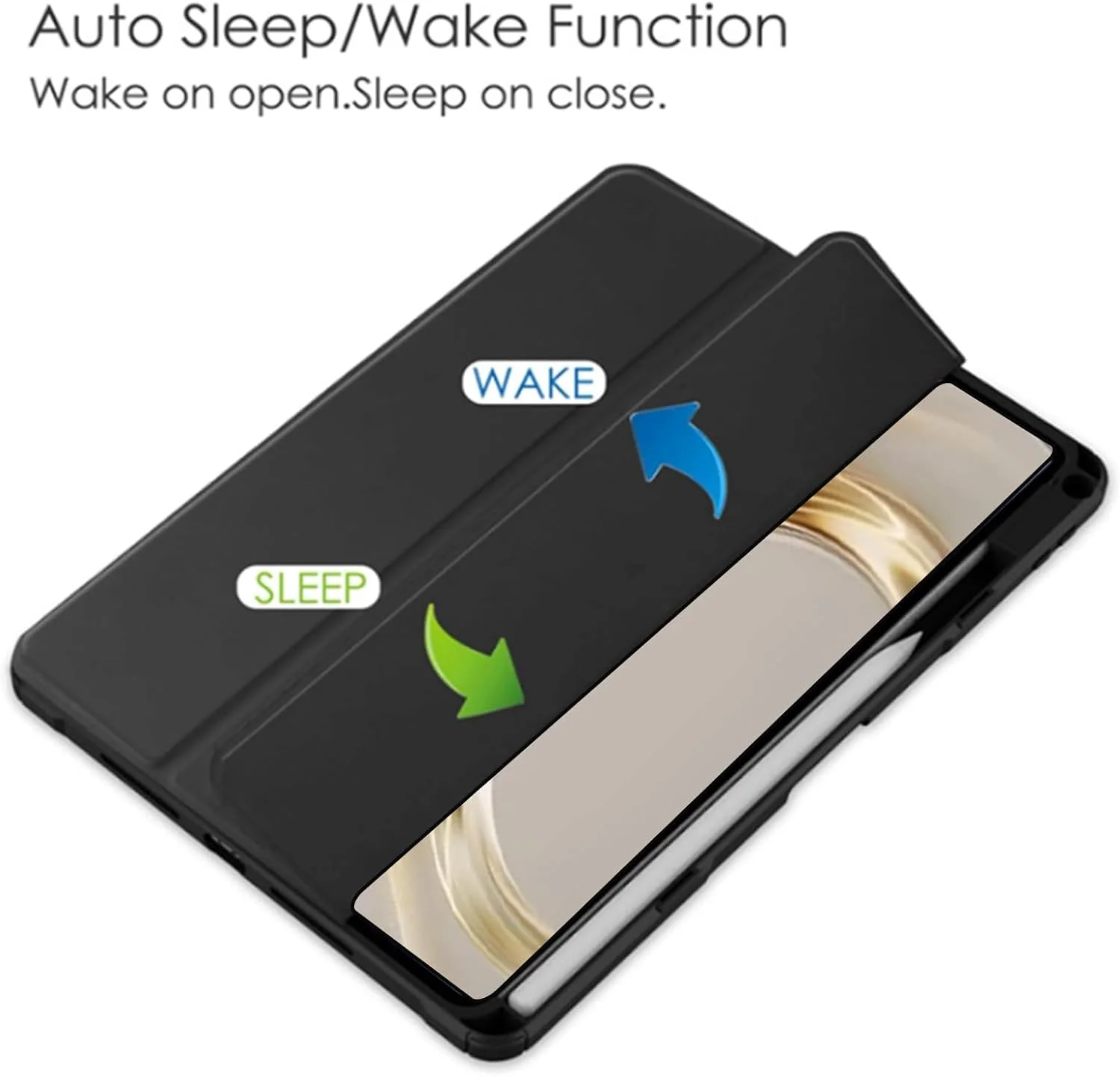 کیف تبلت سازگار با تبلت HUAWEI MatePad Pro 13.2 اینچی مدل 2025، کاور اکریلیک شفاف چند زاویه ای PC سخت با جای قلم و پایه محافظ (مشکی)