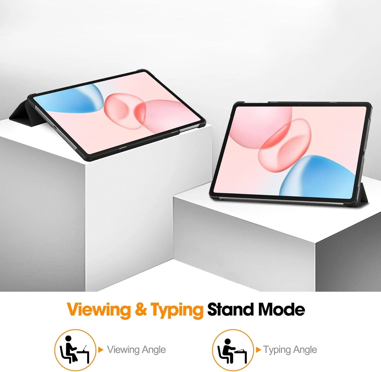 کیف تبلت SKEIDO مناسب برای آنر پد 10 12.1 اینچ 2025، زوایای دید چندگانه، روکش هوشمند چرمی PU جدید با قابلیت بیدار شدن/خواب خودکار، کیف باریک تاشو برای لوازم جانبی آنر پد 10 12.1 اینچ (مشکی)