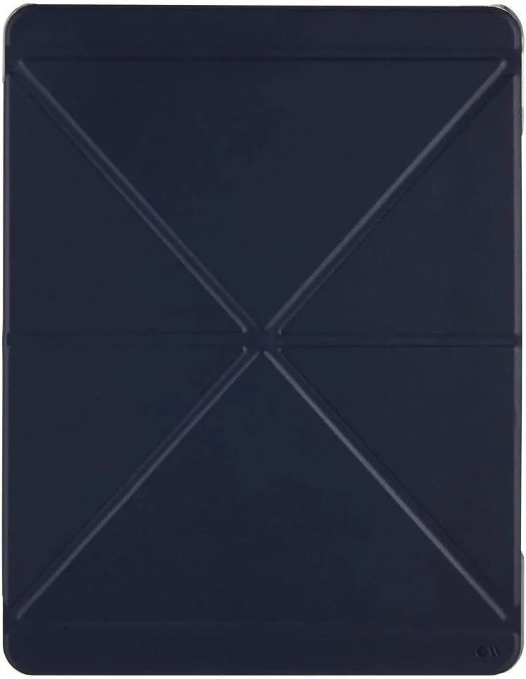 کیف تبلت Case-Mate iPad Pro مدل Multi Stand Folio - طراحی اوریگامی چرمی با محافظت 360 درجه، پشت شفاف با حالت های نمایش چندگانه، خواب/بیدار شدن خودکار (11 اینچ، آبی)