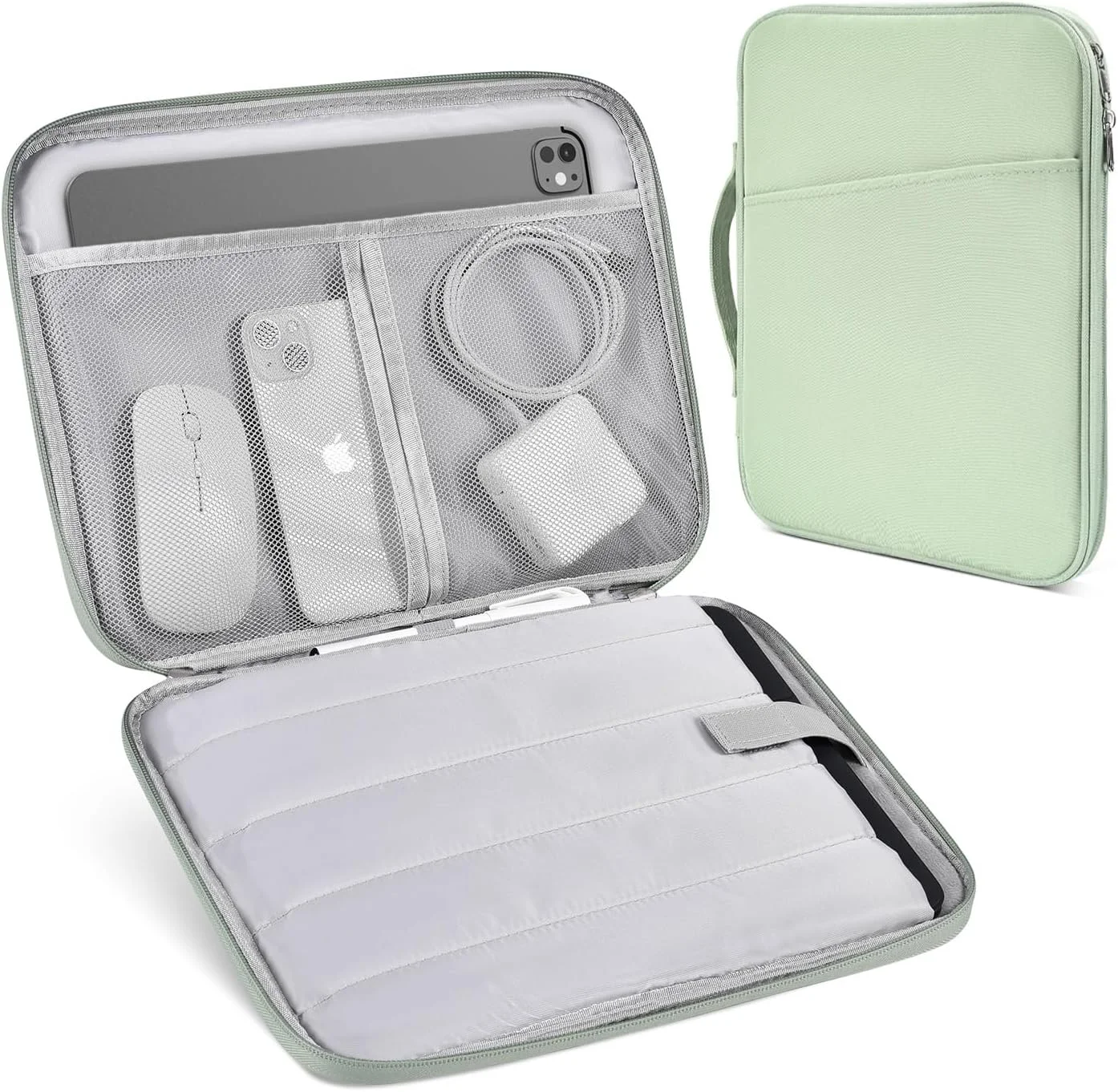 کیف آستینی آیپد پرو 12.9 اینچی iKammo، کیف حمل تبلت برای آیپد پرو 13 اینچی M4 2024 و آیپد ایر M2 با مجیک/اسمارت کیبورد، سرفیس پرو 10/9/8/X، سبز کیف آستینی آیپد پرو 12.9 اینچی iKammo، کیف حمل تبلت برای آیپد پرو 13 اینچی M4 2024 و آیپد ایر M2 با مجیک/اسمارت کیبورد، سرفیس پرو 10/9/8/X، سبز