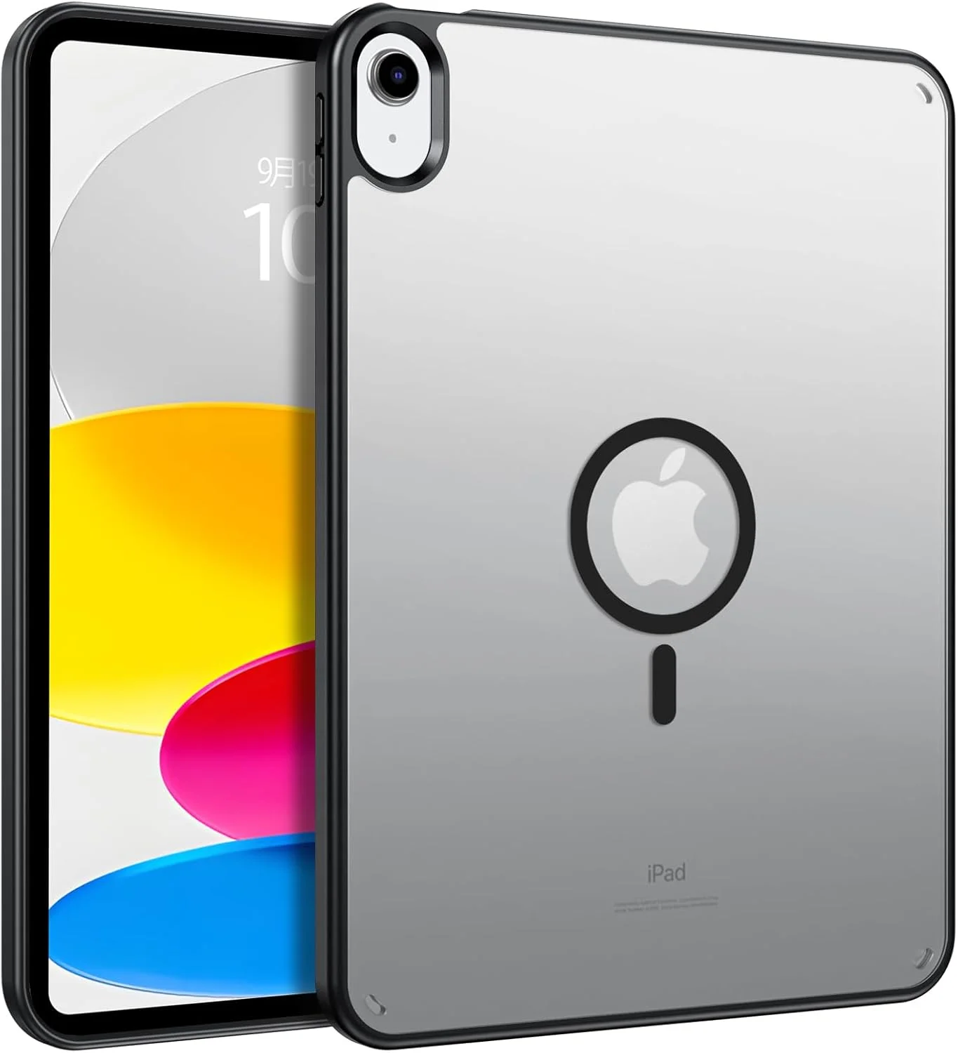 قاب آهنربایی GaoBao برای آیپد (A16) نسل 11 اینچ 11 2025/کاور آیپد نسل 10 اینچ 10.9 2022، پشت مات نیمه شفاف، بامپر TPU باریک، ضد ضربه، مناسب تبلت، مشکی