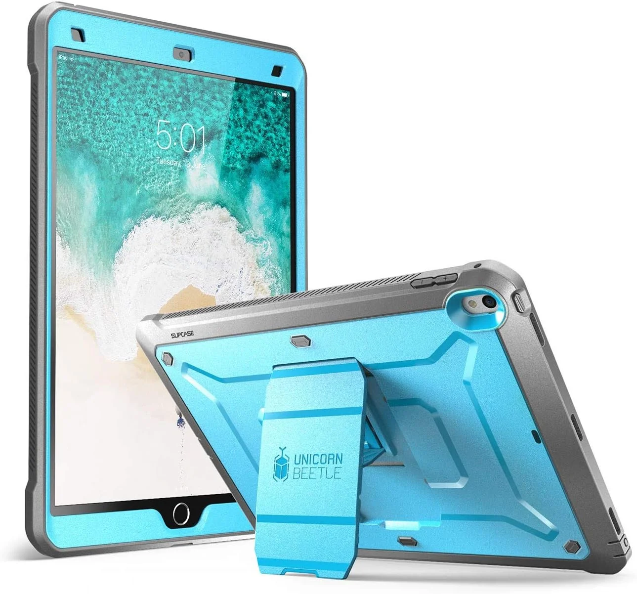 کاور مقاوم SUPCASE مدل [Unicorn Beetle] طراحی شده برای آیپد پرو 10.5 اینچی (2017) با محافظ صفحه نمایش داخلی - آبی