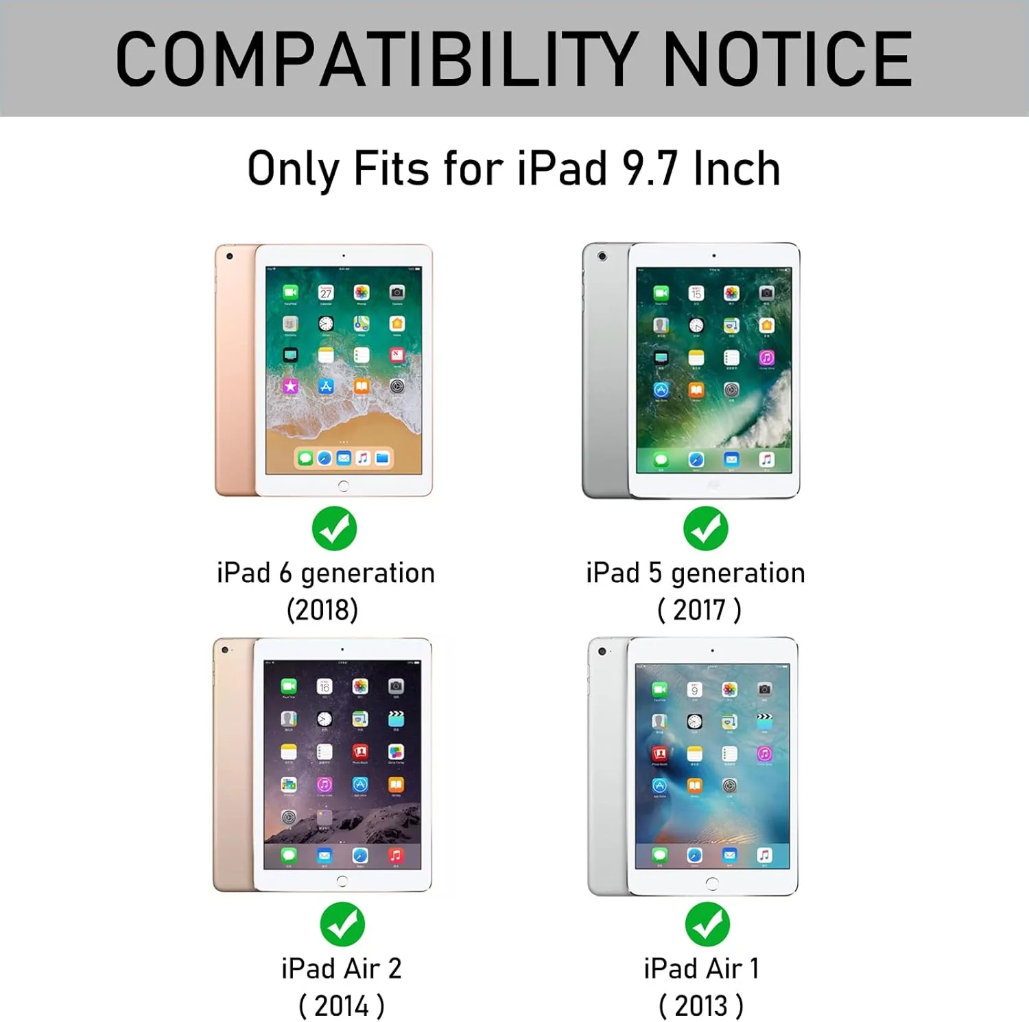 کاور کیبورد دار tititinita برای آیپد نسل ششم، کاور کیبورد برای آیپد نسل ششم 2018، آیپد نسل پنجم 2017، آیپد پرو 9.7، آیپد ایر 2، آیپد ایر 1 - کاور محافظ با کیبورد جداشدنی، مشکی