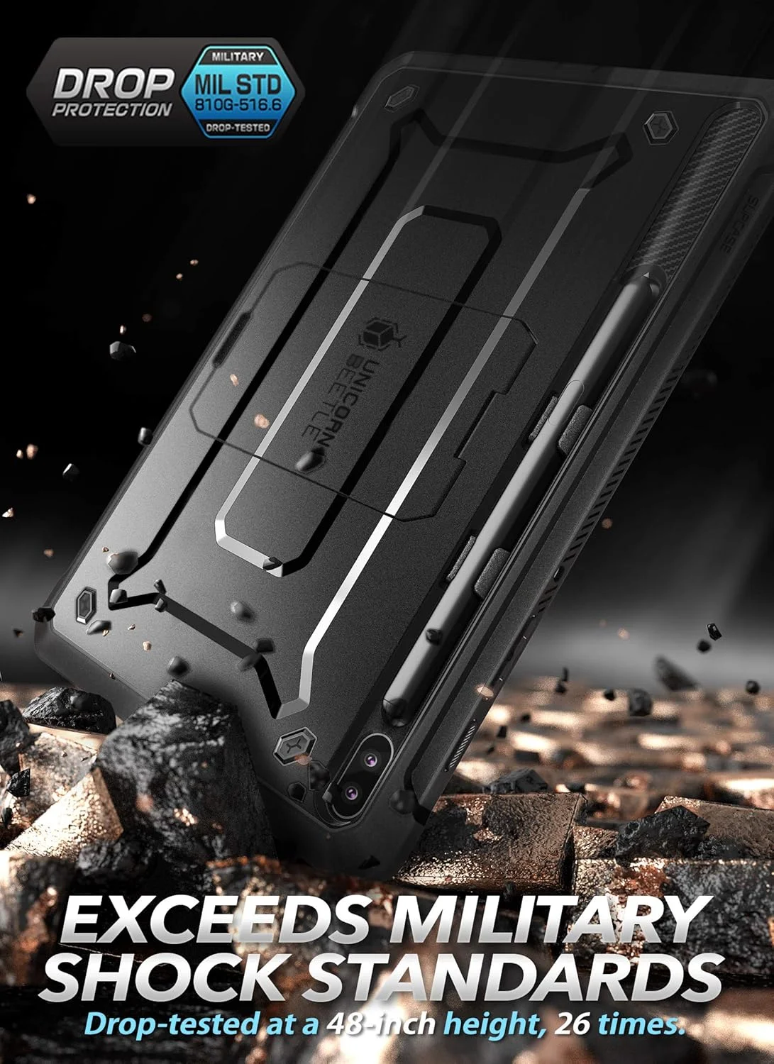 کاور محافظ فول بادی SUPCASE سری Unicorn Beetle PRO مناسب برای تبلت گلکسی تب S6 (نسخه 2019) به همراه محافظ صفحه نمایش داخلی - مشکی کاور محافظ فول بادی SUPCASE سری Unicorn Beetle PRO مناسب برای تبلت گلکسی تب S6 (نسخه 2019) به همراه محافظ صفحه نمایش داخلی - مشکی