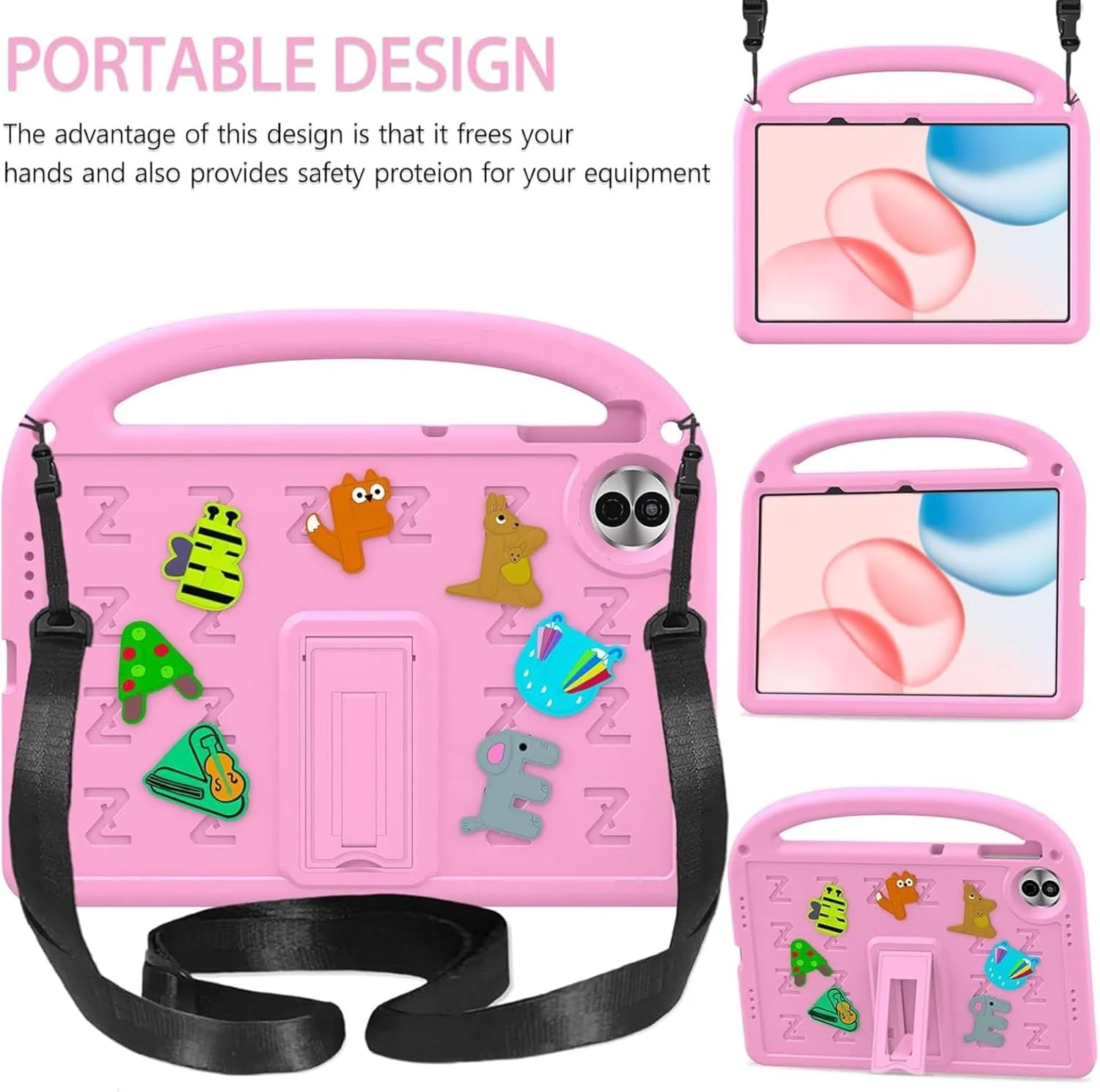 کیف محافظ کودکانه Vurtboly سازگار با Honor Pad 10 12.1 اینچ 2025، کاور محافظ کامل بدنه زیبا با پایه دسته دار، کاور سبک و مقاوم در برابر ضربه با بند شانه و پایه برای Honor Pad 10 12.1 اینچ (صورتی) کیف محافظ کودکانه Vurtboly سازگار با Honor Pad 10 12.1 اینچ 2025، کاور محافظ کامل بدنه زیبا با پایه دسته دار، کاور سبک و مقاوم در برابر ضربه با بند شانه و پایه برای Honor Pad 10 12.1 اینچ (صورتی)