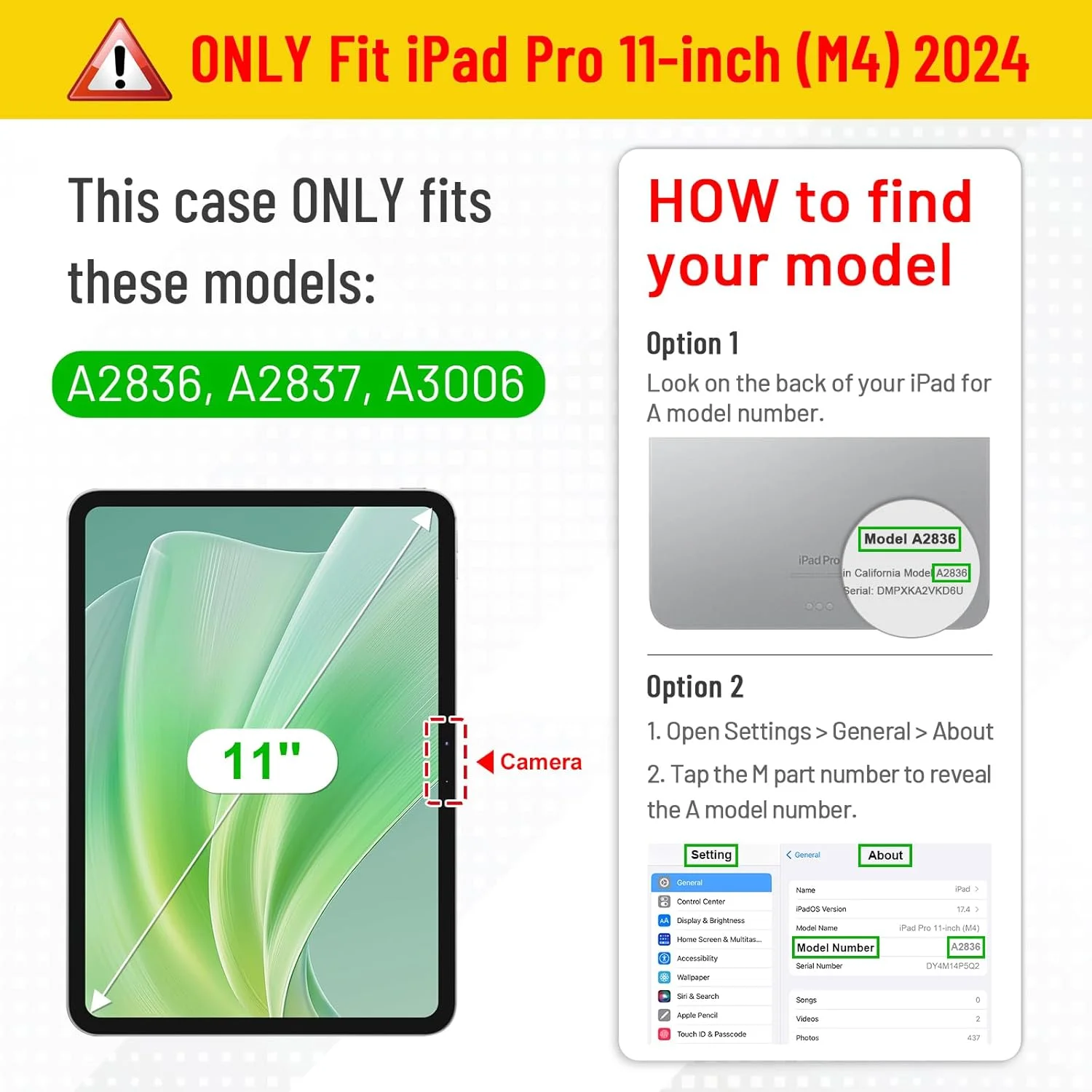 کیف محافظ استند مغناطیسی Fintie برای آیپد پرو 11 اینچی M4 (2024) (شماره مدل: A2836/A2837/A3006) - کاور TPU نرم و مقاوم در برابر ضربه با زوایای دید مختلف، دارای جای قلم، قابلیت بیدار/خواب خودکار، مشکی