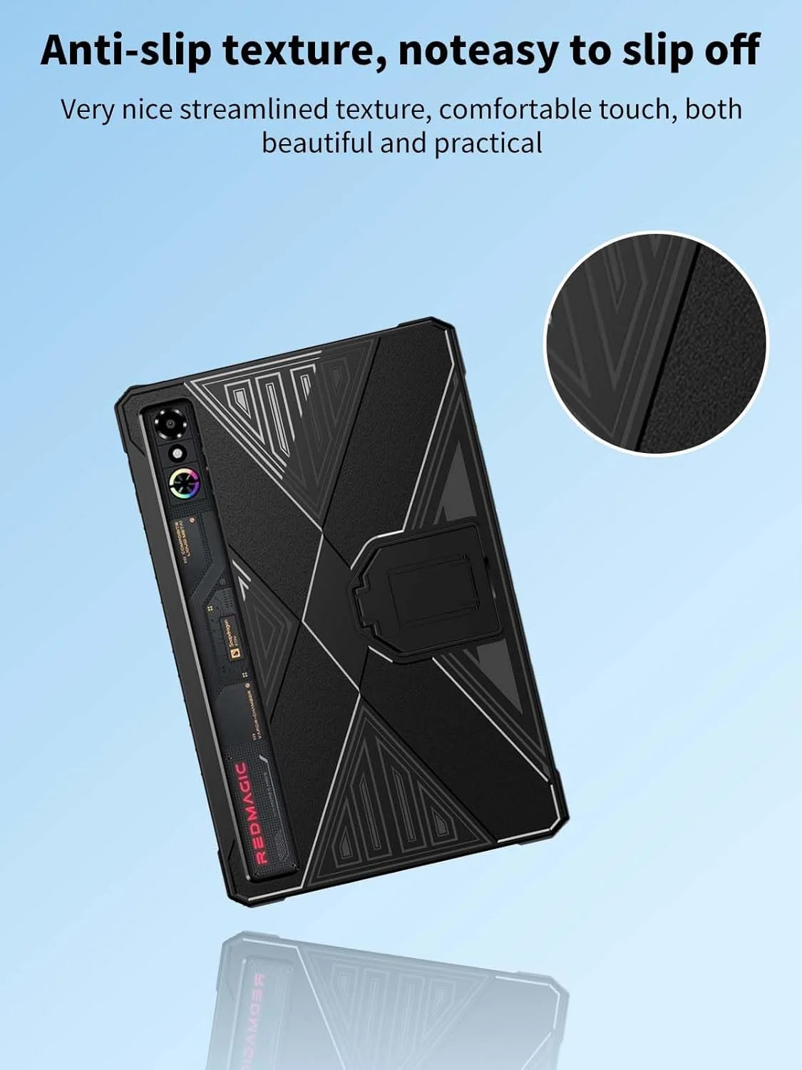 کیف محافظ تبلت گیمینگ ردمجیک آسترا 9.06 اینچ، کیف محافظ تبلت NOUKAJU، مقاوم در برابر افتادن، ضد خش، استند تاشو، کاور محافظ برای تبلت ردمجیک 3 پرو (مشکی)