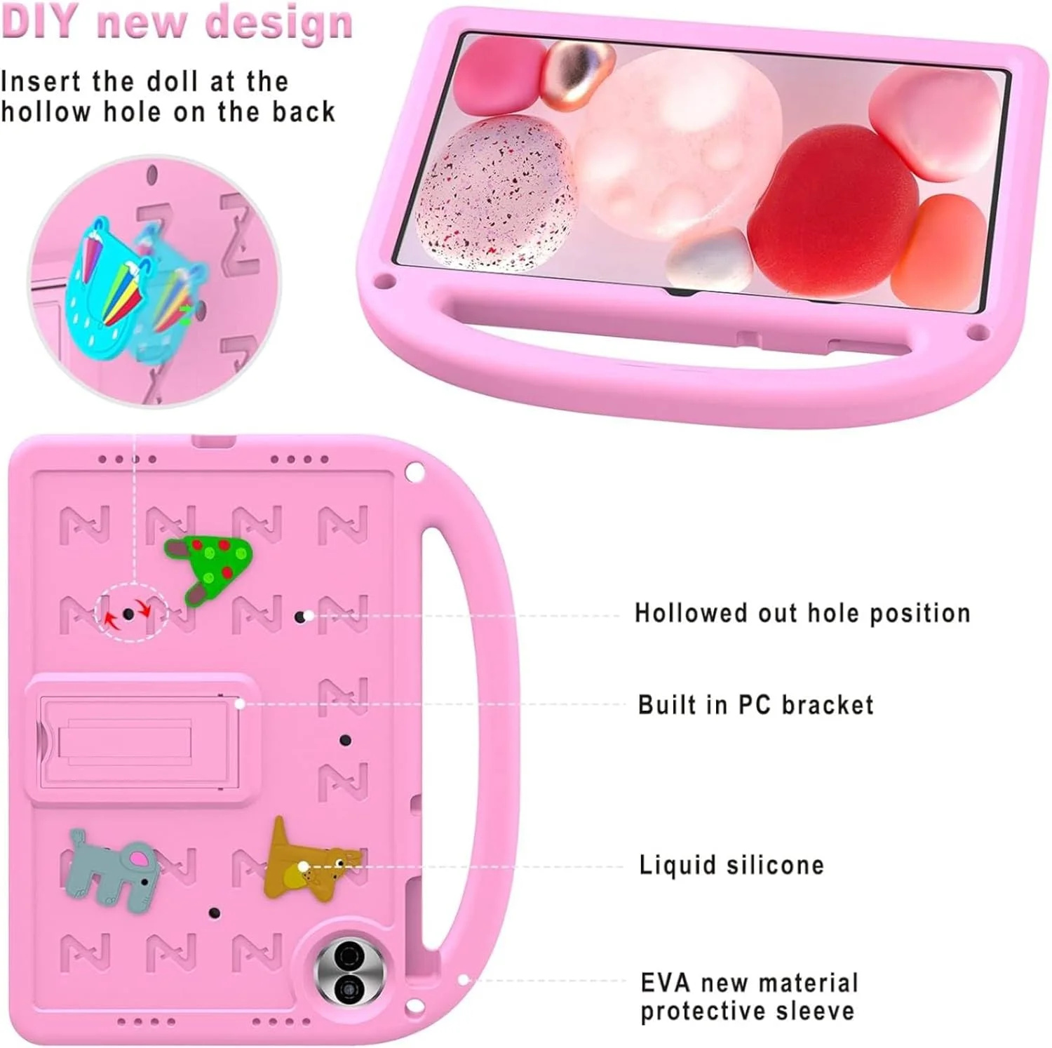 کیف محافظ کودکانه Vurtboly سازگار با Honor Pad 10 12.1 اینچ 2025، کاور محافظ کامل بدنه زیبا با پایه دسته دار، کاور سبک و مقاوم در برابر ضربه با بند شانه و پایه برای Honor Pad 10 12.1 اینچ (صورتی) کیف محافظ کودکانه Vurtboly سازگار با Honor Pad 10 12.1 اینچ 2025، کاور محافظ کامل بدنه زیبا با پایه دسته دار، کاور سبک و مقاوم در برابر ضربه با بند شانه و پایه برای Honor Pad 10 12.1 اینچ (صورتی)