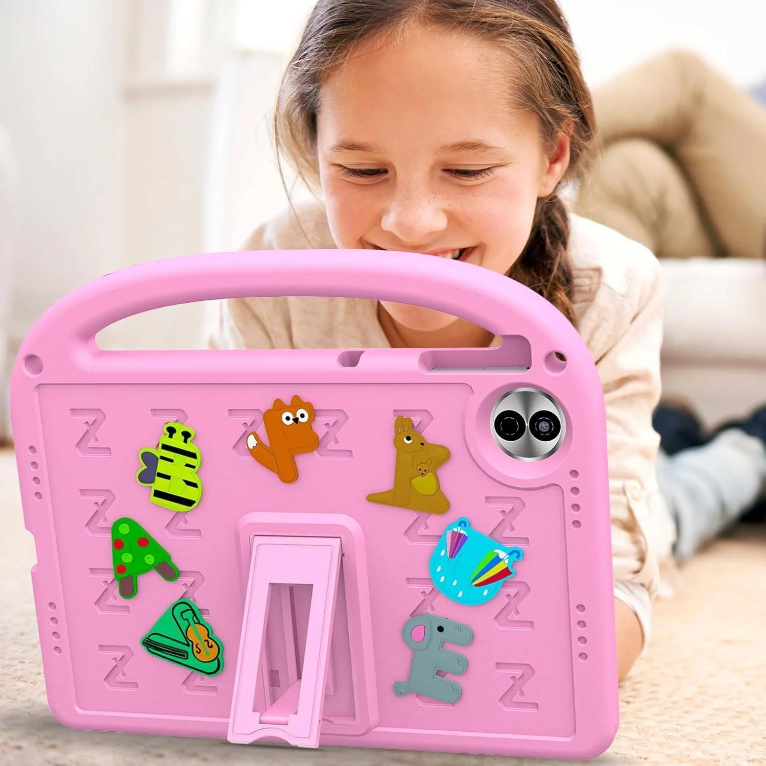 کیف محافظ کودکانه Vurtboly سازگار با Honor Pad 10 12.1 اینچ 2025، کاور محافظ کامل بدنه زیبا با پایه دسته دار، کاور سبک و مقاوم در برابر ضربه با بند شانه و پایه برای Honor Pad 10 12.1 اینچ (صورتی) کیف محافظ کودکانه Vurtboly سازگار با Honor Pad 10 12.1 اینچ 2025، کاور محافظ کامل بدنه زیبا با پایه دسته دار، کاور سبک و مقاوم در برابر ضربه با بند شانه و پایه برای Honor Pad 10 12.1 اینچ (صورتی)