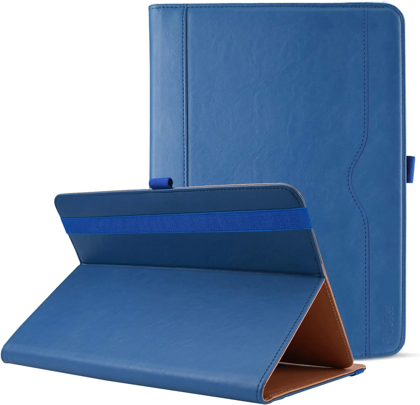 کیف یونیورسال پروکیس برای تبلت های 9-10 اینچی، کیف محافظ تبلت یونیورسال با قابلیت استند برای تبلت های لمسی 9 و 10.1 اینچی، با بند فیکس کننده قابل تنظیم و زوایای دید چندگانه - سرمه ای