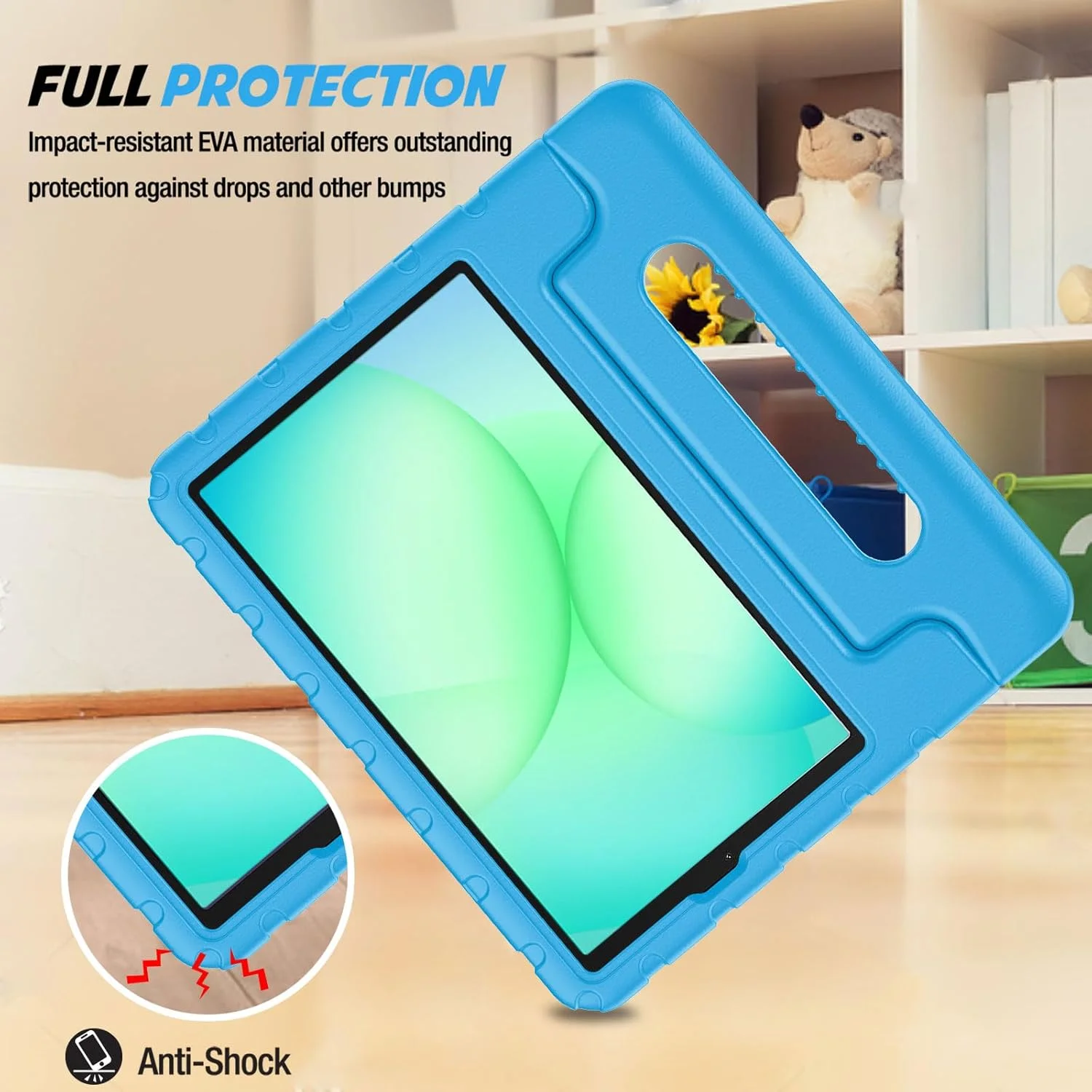 کیف محافظ کودکانه پروکیس برای گلکسی تب A11 / A9 8.7 اینچ، کاور ضد ضربه با دسته و پایه، سبک وزن و مناسب کودکان، محافظ تبلت گلکسی تب A11 (2025) / A9 (2023) SM-X130/X110 - آبی کیف محافظ کودکانه پروکیس برای گلکسی تب A11 / A9 8.7 اینچ، کاور ضد ضربه با دسته و پایه، سبک وزن و مناسب کودکان، محافظ تبلت گلکسی تب A11 (2025) / A9 (2023) SM-X130/X110 - آبی