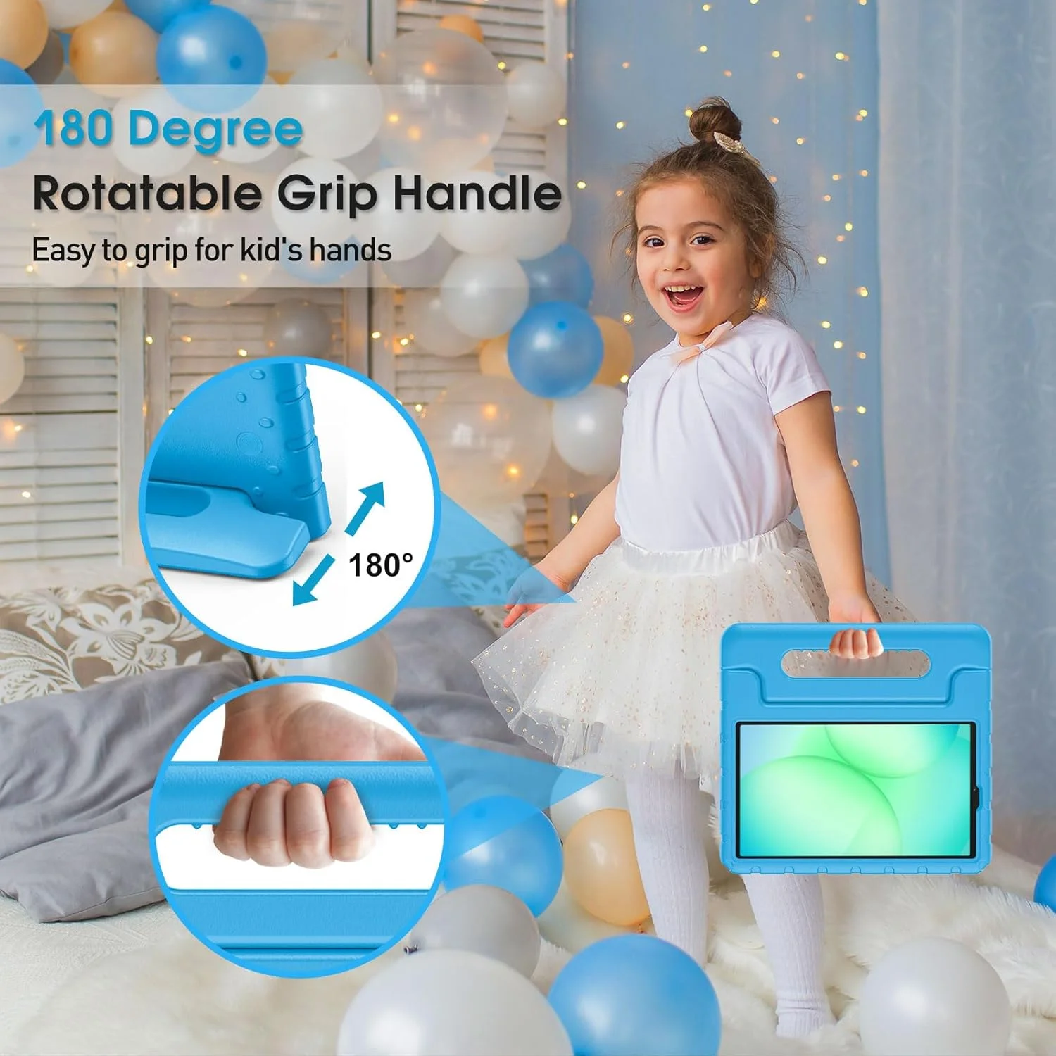 کیف محافظ کودکانه پروکیس برای گلکسی تب A11 / A9 8.7 اینچ، کاور ضد ضربه با دسته و پایه، سبک وزن و مناسب کودکان، محافظ تبلت گلکسی تب A11 (2025) / A9 (2023) SM-X130/X110 - آبی کیف محافظ کودکانه پروکیس برای گلکسی تب A11 / A9 8.7 اینچ، کاور ضد ضربه با دسته و پایه، سبک وزن و مناسب کودکان، محافظ تبلت گلکسی تب A11 (2025) / A9 (2023) SM-X130/X110 - آبی