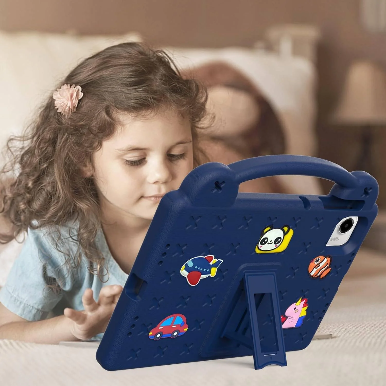 Vurtboly Kids Case Compatible with Honor Pad X9a 11.5" 2025, Cute Full Body Protective Cover with Handle Stand, Lightweight Shockproof Cover with Shoulder Strap Kickstand for Honor Pad X9a 11.5"(Blue)