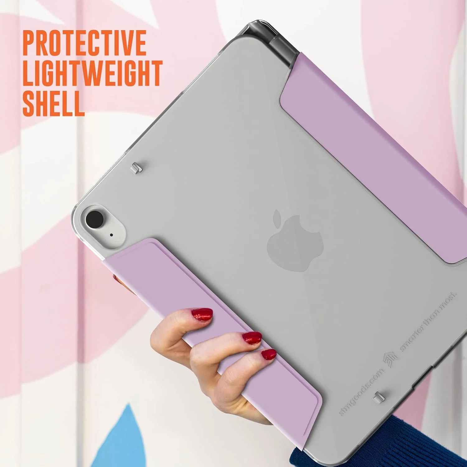 کیف محافظ سبک وزن STM Studio برای آیپد ایر 11 اینچ M2 نسل ششم 2024 (نسل پنجم/چهارم) و آیپد پرو 11 اینچ (نسل چهارم/سوم/دوم/اول) به همراه جایگاه قلم اپل - بنفش