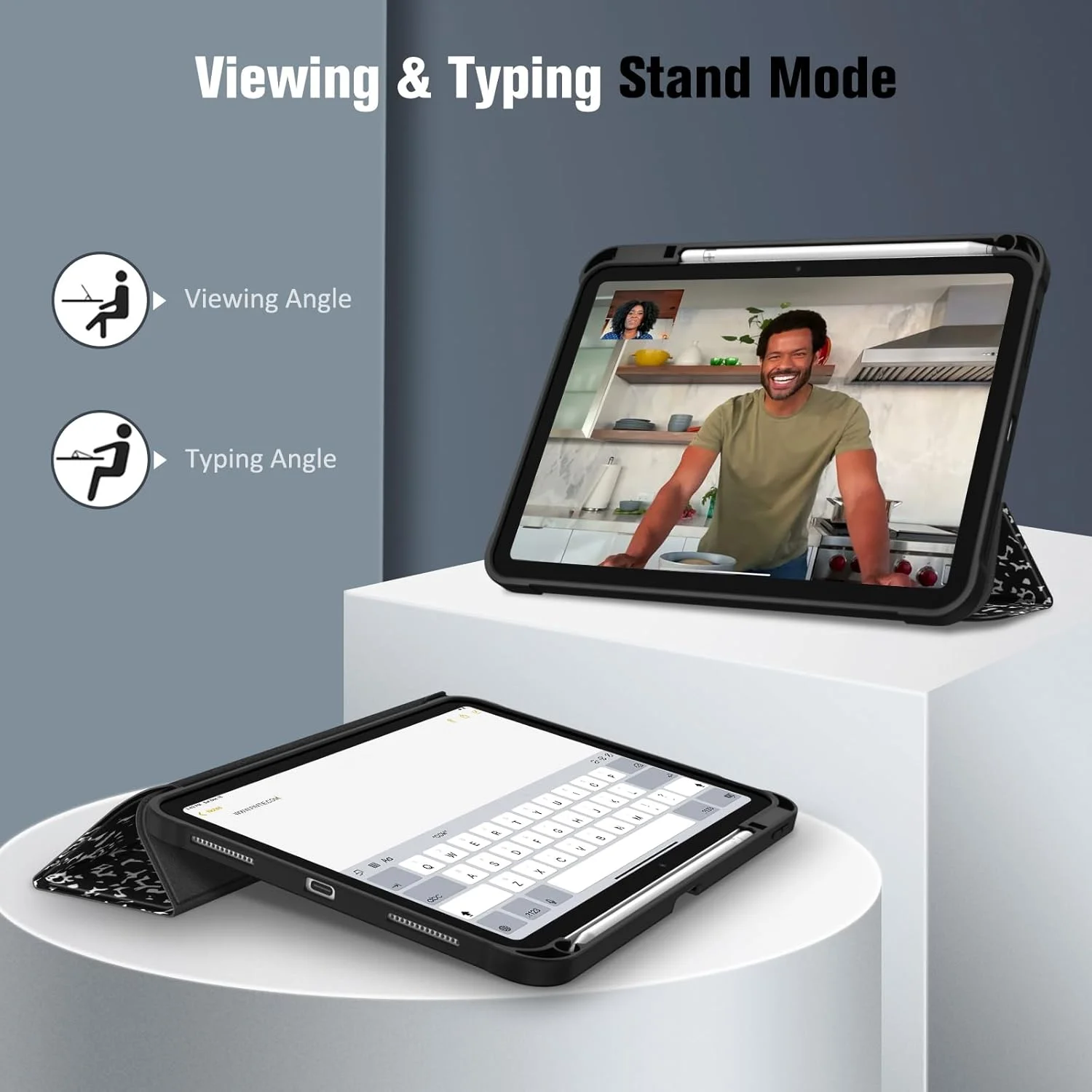 Fintie SlimShell Case for iPad 10th Generation 10.9 Inch Tablet (2022 Release) - Flexible Soft TPU Stand Back Cover with Pencil Holder, Auto Sleep/Wake, Composition Book Black Fintie SlimShell Case for iPad 10th Generation 10.9 Inch Tablet (2022 Release) - Flexible Soft TPU Stand Back Cover with Pencil Holder, Auto Sleep/Wake, Composition Book Black