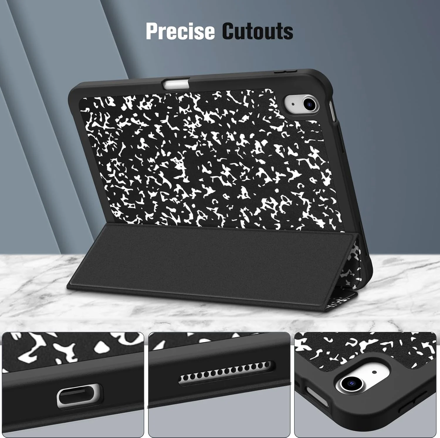 Fintie SlimShell Case for iPad 10th Generation 10.9 Inch Tablet (2022 Release) - Flexible Soft TPU Stand Back Cover with Pencil Holder, Auto Sleep/Wake, Composition Book Black Fintie SlimShell Case for iPad 10th Generation 10.9 Inch Tablet (2022 Release) - Flexible Soft TPU Stand Back Cover with Pencil Holder, Auto Sleep/Wake, Composition Book Black