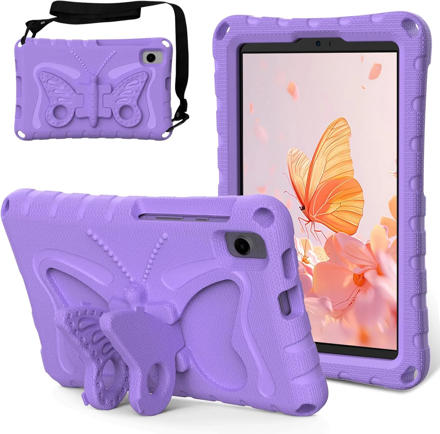 کاور کودکانه JSUSOU برای تبلت سامسونگ گلکسی تب A9+ / A9 پلاس 11 اینچی مدل (SM-X210/X216/X218) - کاور سبک و ضد ضربه با دستگیره و استند مناسب کودکان برای گلکسی تب A9+، بنفش