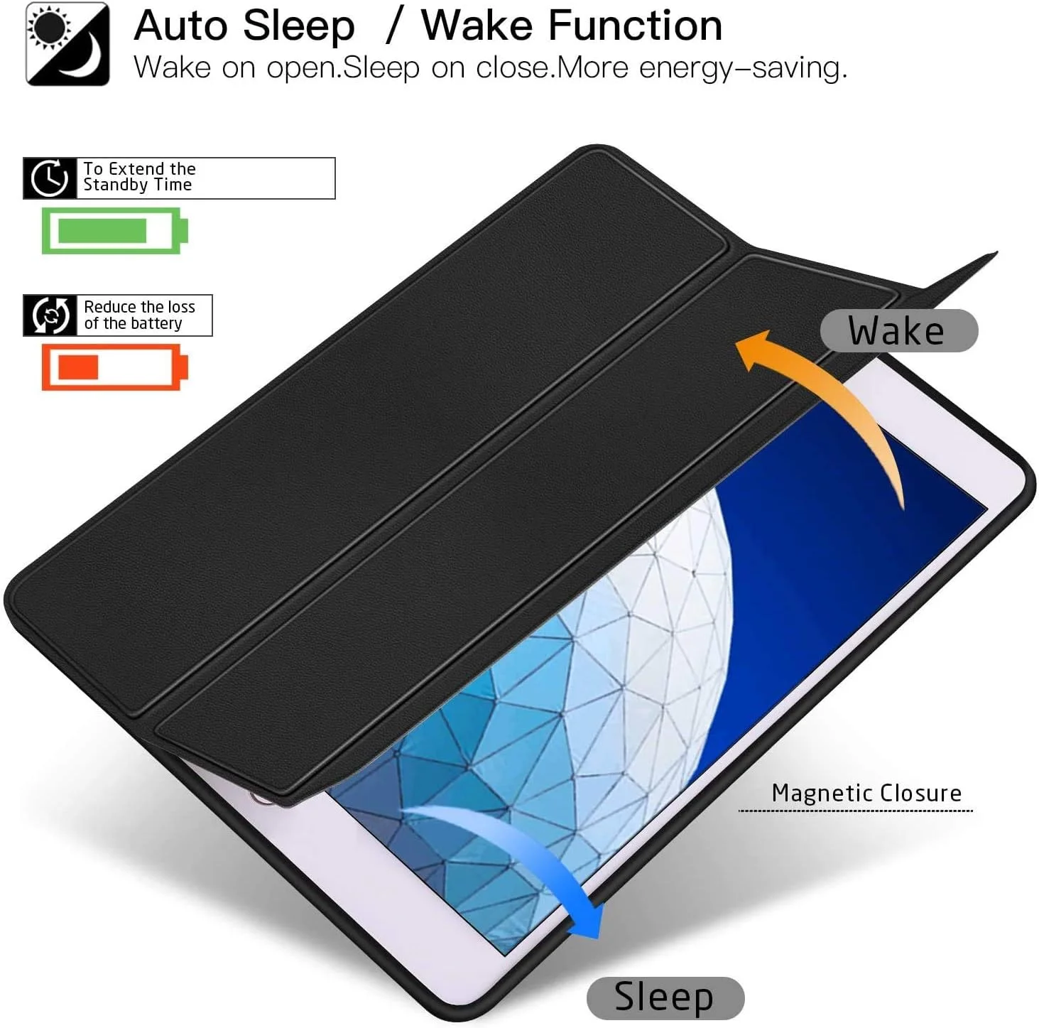 کاور ZtotopCase برای آیپد ایر 10.5 اینچ 2019 (نسل سوم) و آیپد پرو 10.5 اینچ 2017، کاور پشتی TPU نرم و فوق العاده نازک با جا مدادی داخلی آیپد، با عملکرد خواب/بیداری خودکار، مشکی