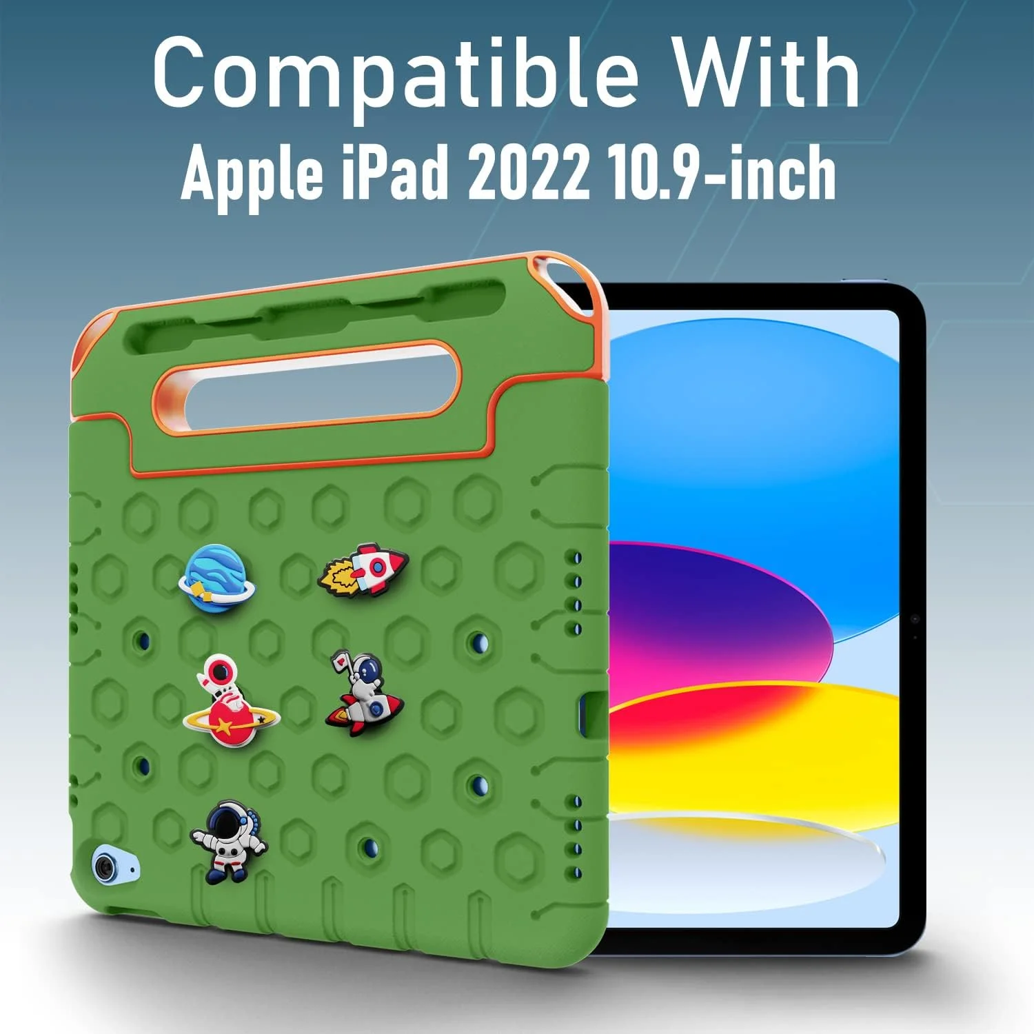 کاور محافظ کودکانه مقاوم Moxedo از جنس EVA سیلیکونی، طرح کارتونی سه بعدی DIY ضد ضربه به همراه جای مداد، استند و دستگیره سازگار با آیپد 2022 (نسل 10) 10.9 اینچی (سبز) کاور محافظ کودکانه مقاوم Moxedo از جنس EVA سیلیکونی، طرح کارتونی سه بعدی DIY ضد ضربه به همراه جای مداد، استند و دستگیره سازگار با آیپد 2022 (نسل 10) 10.9 اینچی (سبز)
