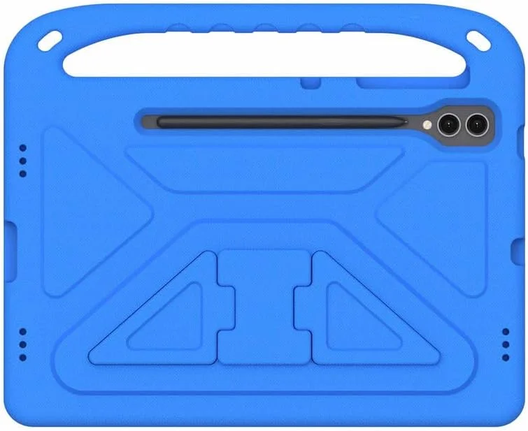 کیف محافظ کودکانه نیکاکیو مناسب برای تبلت سامسونگ گلکسی تب S10+ پلاس 12.4 اینچ 2024، فوم EVA سبک وزن و مقاوم در برابر ضربه، کاور تبلت با دسته و پایه، مناسب برای کودکان، آبی