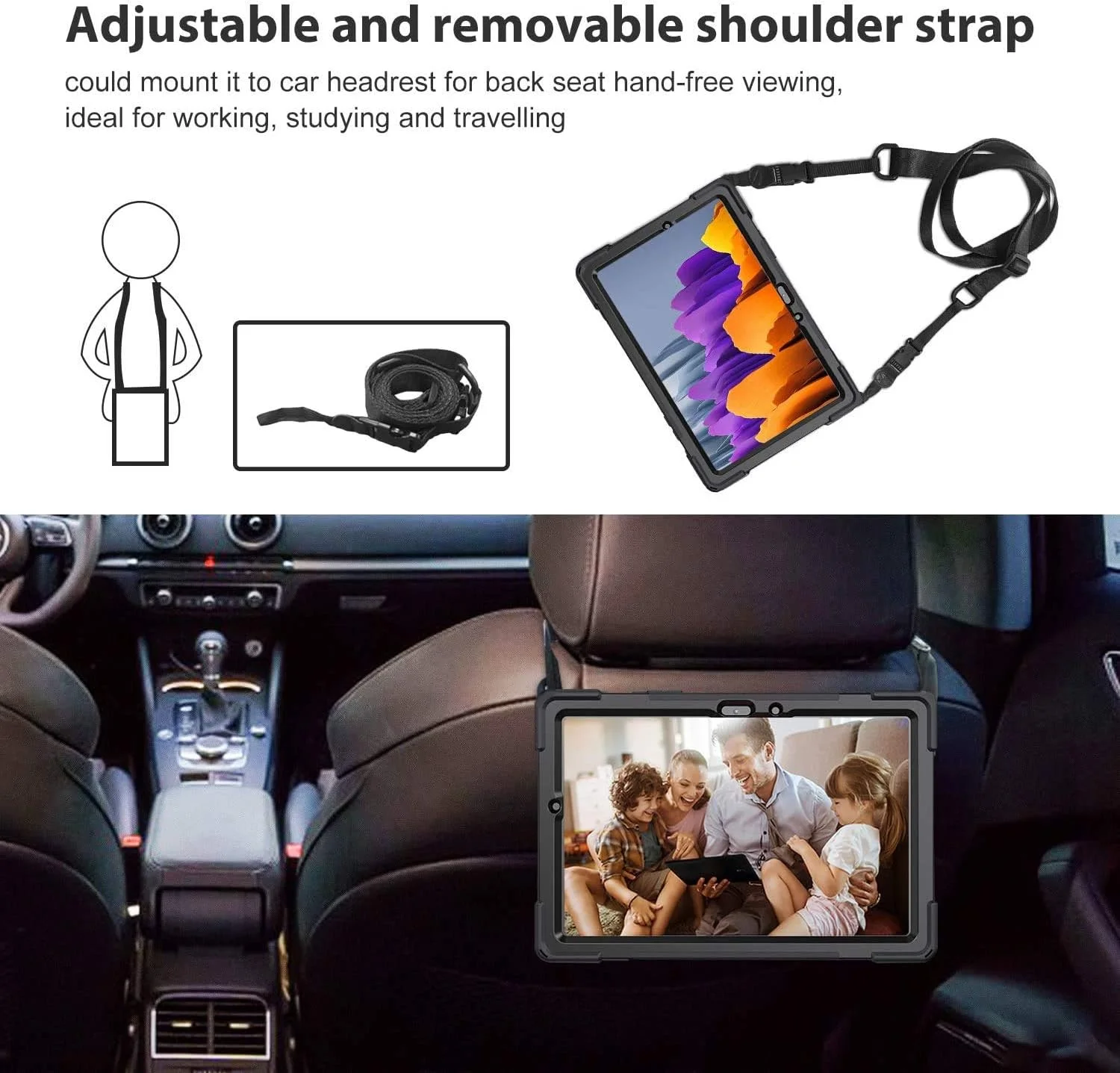 کاور هریزه برای تبلت سامسونگ گلکسی تب S7 مدل SM-T870/T875/T878 | کاور تب S7 سایز 11 اینچ 2020 به همراه جای قلم S | کاور محافظ سیلیکونی مقاوم در برابر ضربه با پایه و بند شانه کاور هریزه برای تبلت سامسونگ گلکسی تب S7 مدل SM-T870/T875/T878 | کاور تب S7 سایز 11 اینچ 2020 به همراه جای قلم S | کاور محافظ سیلیکونی مقاوم در برابر ضربه با پایه و بند شانه