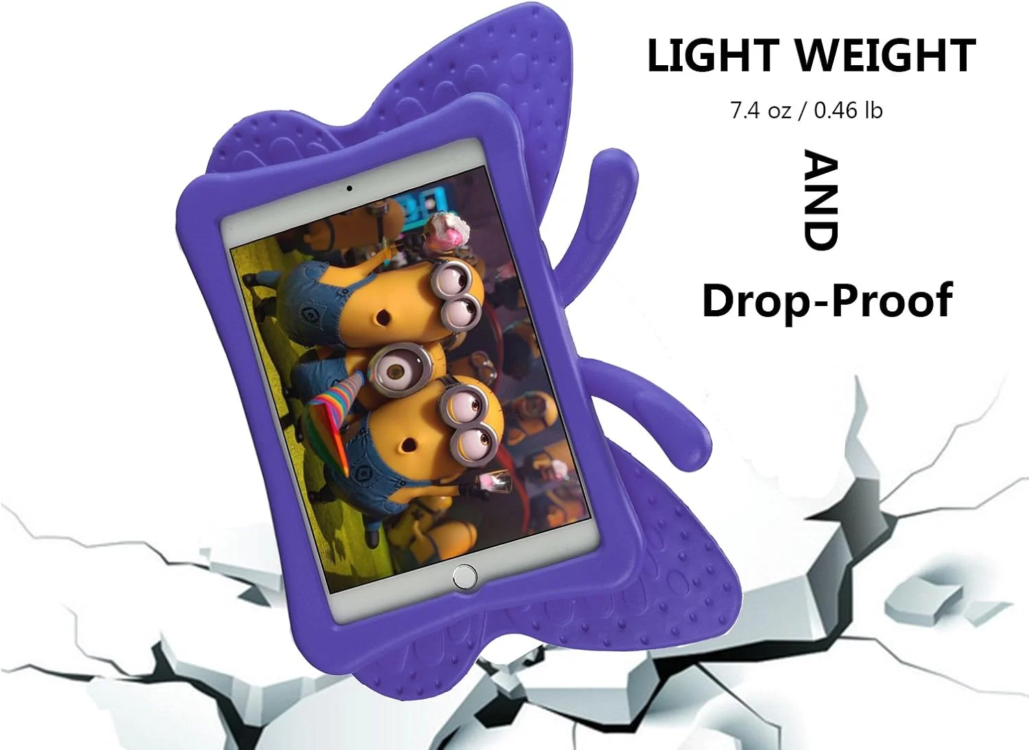 کاور آیپد مینی AWH، کاور آیپد مینی 2، کاور آیپد مینی 4 برای کودکان، بال های پروانه ای دوست داشتنی که به عنوان پایه نگهدارنده تبلت و کاور محافظ برای آیپد مینی 1/2/3/4 - بنفش عمل می کند کاور آیپد مینی AWH، کاور آیپد مینی 2، کاور آیپد مینی 4 برای کودکان، بال های پروانه ای دوست داشتنی که به عنوان پایه نگهدارنده تبلت و کاور محافظ برای آیپد مینی 1/2/3/4 - بنفش عمل می کند