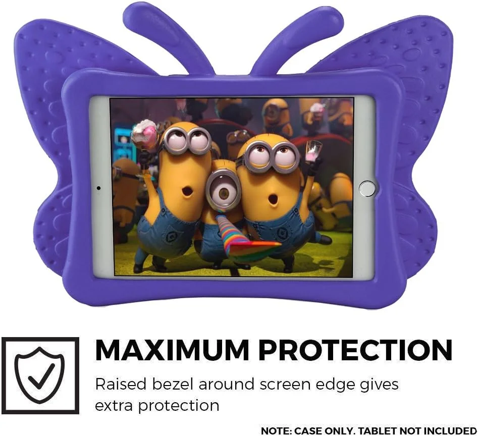 کاور آیپد مینی AWH، کاور آیپد مینی 2، کاور آیپد مینی 4 برای کودکان، بال های پروانه ای دوست داشتنی که به عنوان پایه نگهدارنده تبلت و کاور محافظ برای آیپد مینی 1/2/3/4 - بنفش عمل می کند کاور آیپد مینی AWH، کاور آیپد مینی 2، کاور آیپد مینی 4 برای کودکان، بال های پروانه ای دوست داشتنی که به عنوان پایه نگهدارنده تبلت و کاور محافظ برای آیپد مینی 1/2/3/4 - بنفش عمل می کند