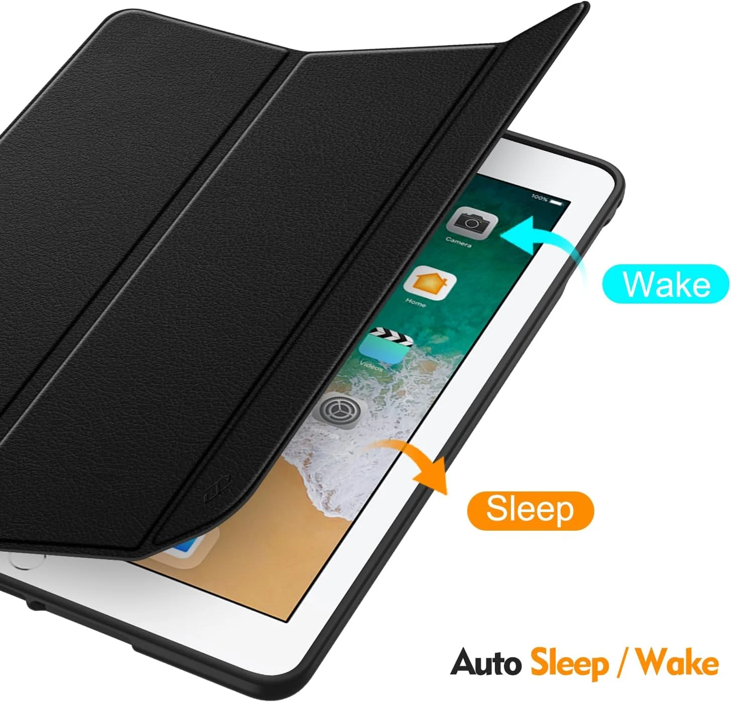 کیف محافظ آیپد 9.7 اینچی 2018 Fintie با جای مداد اپل - کاور محافظ پشتی TPU نرم و سبک [SlimShell] با قابلیت بیدار شدن/به خواب رفتن خودکار برای آیپد 9.7 اینچی 2018 (نسل ششم) - مشکی